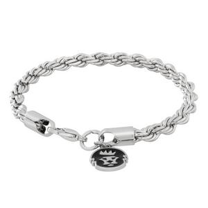 King Ice 5mm Rope Bracelet - White Gold - WHITE GOLD