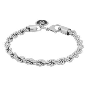 King Ice 5mm Rope Bracelet - White Gold - WHITE GOLD