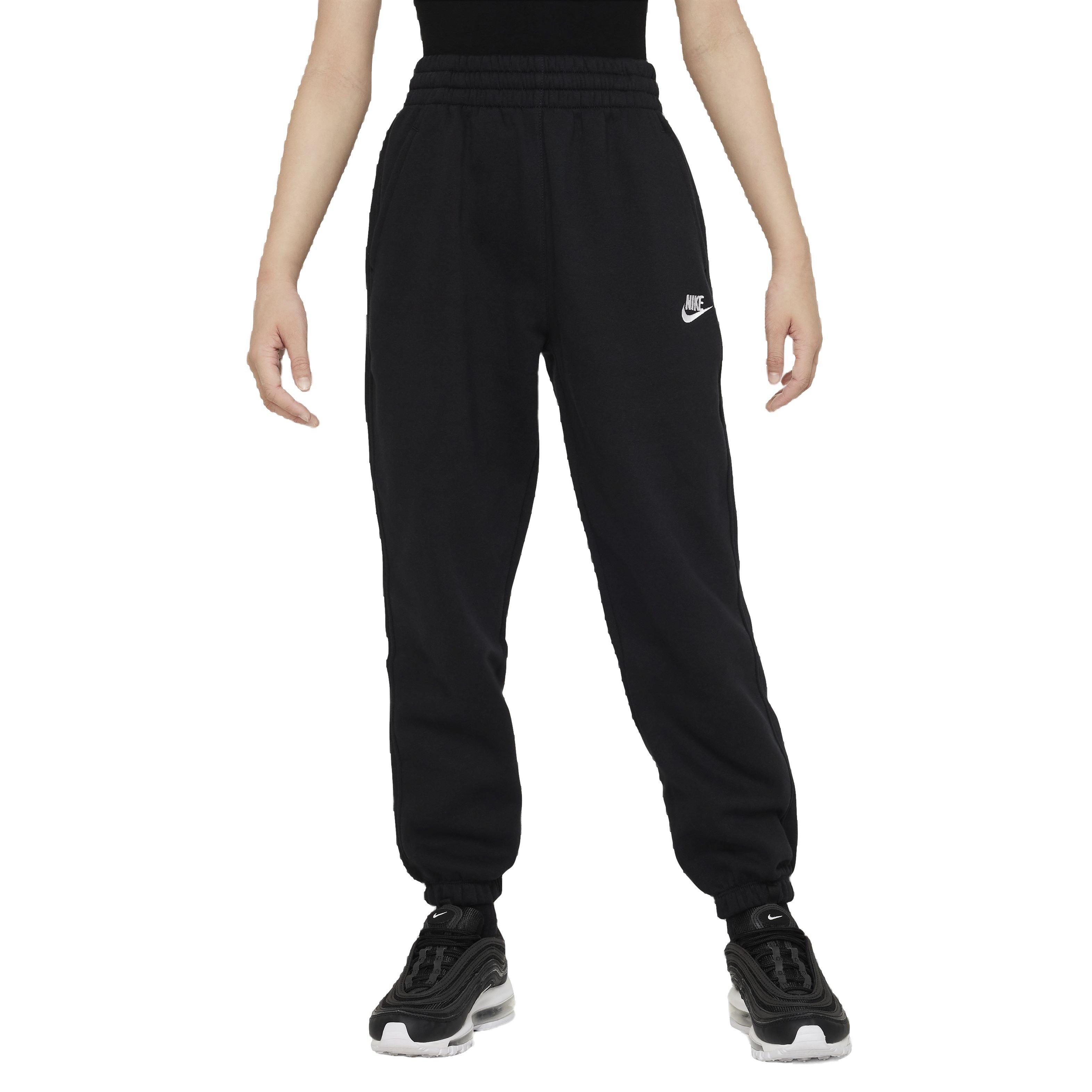 Nike Big Girls' Sportswear Club Lightweight Fleece Loose Pants - Black - BLACK Thumbnail View 1