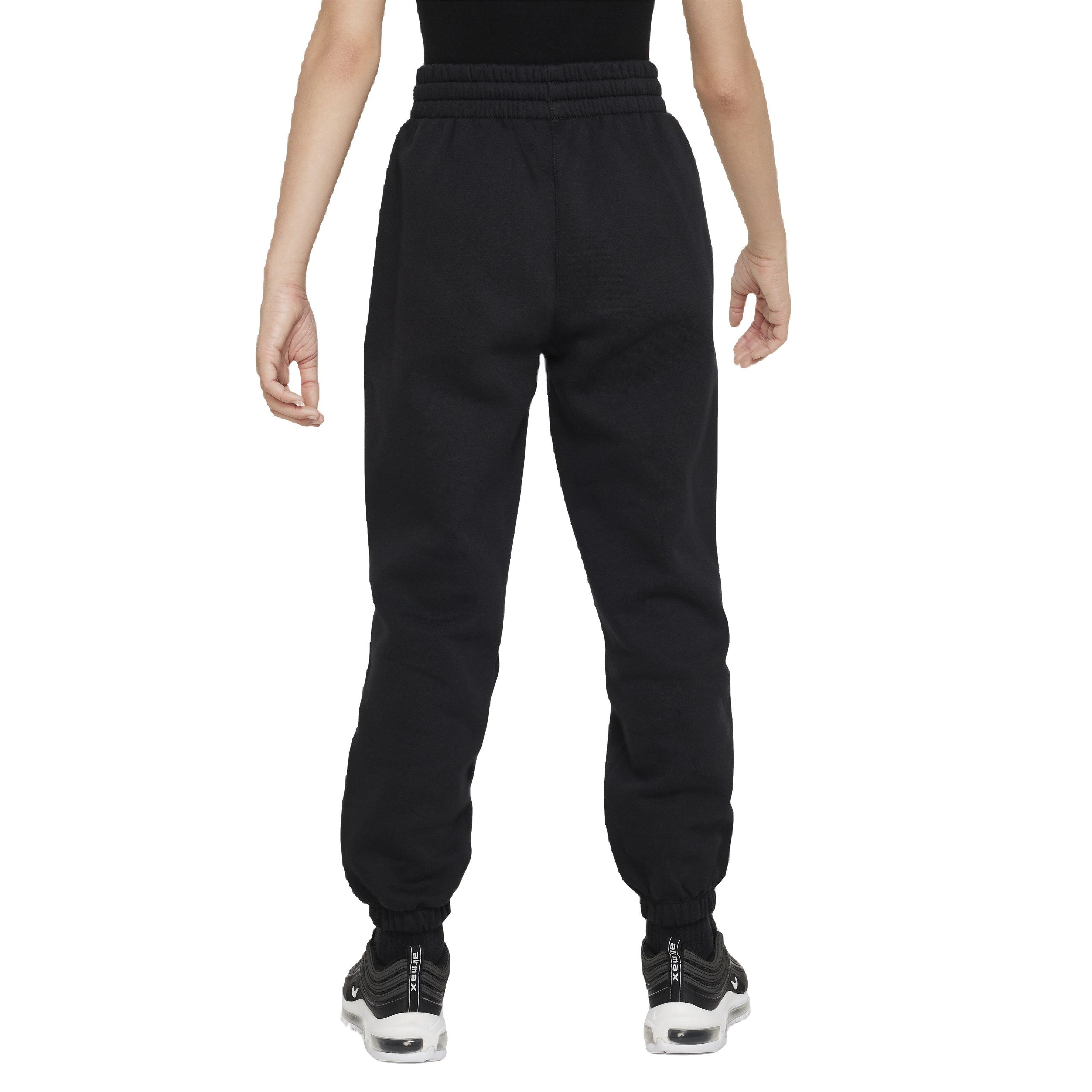 Nike Big Girls' Sportswear Club Lightweight Fleece Loose Pants - Black - BLACK Thumbnail View 2