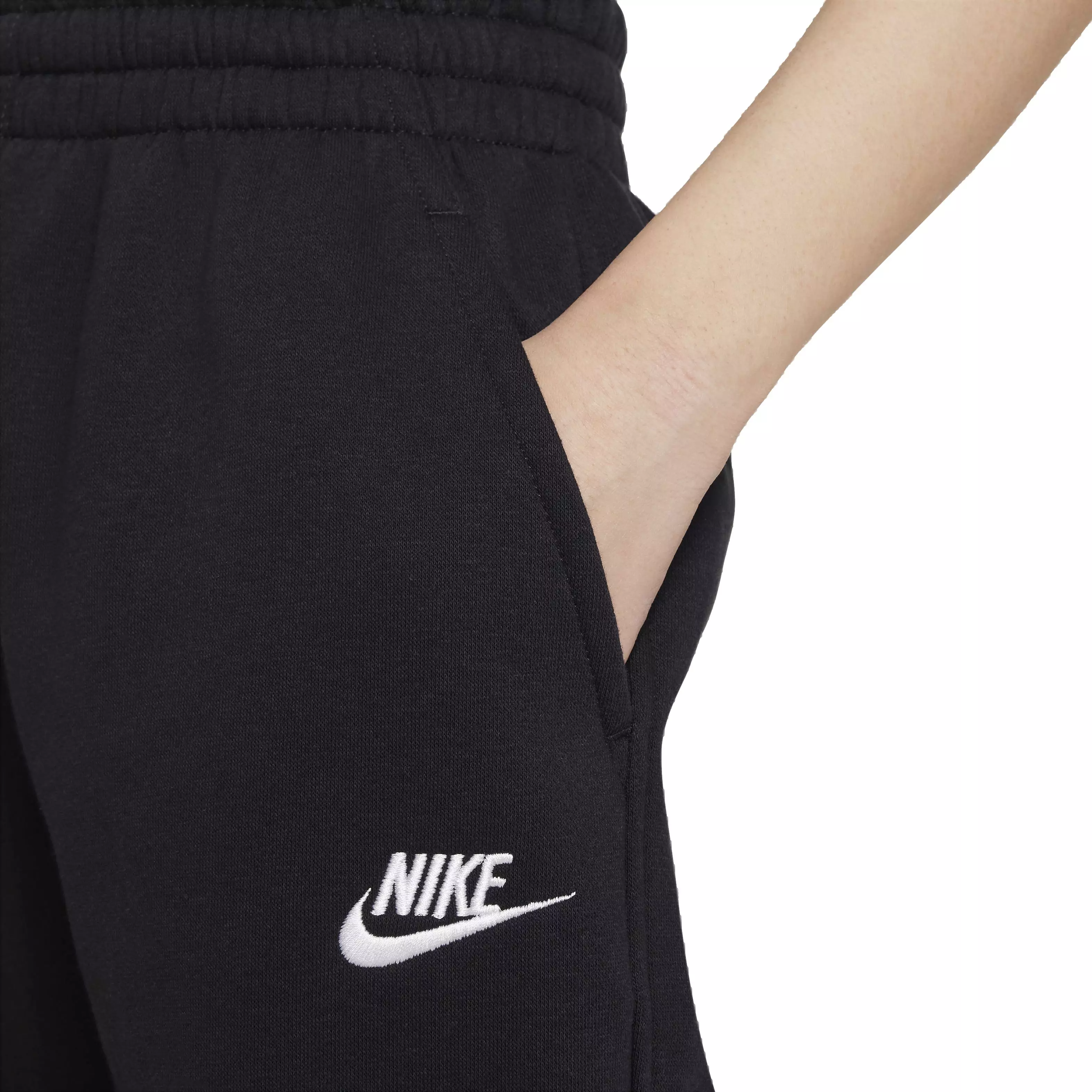 Nike Big Girls' Sportswear Club Fleece Loose Pants -Black - BLACK