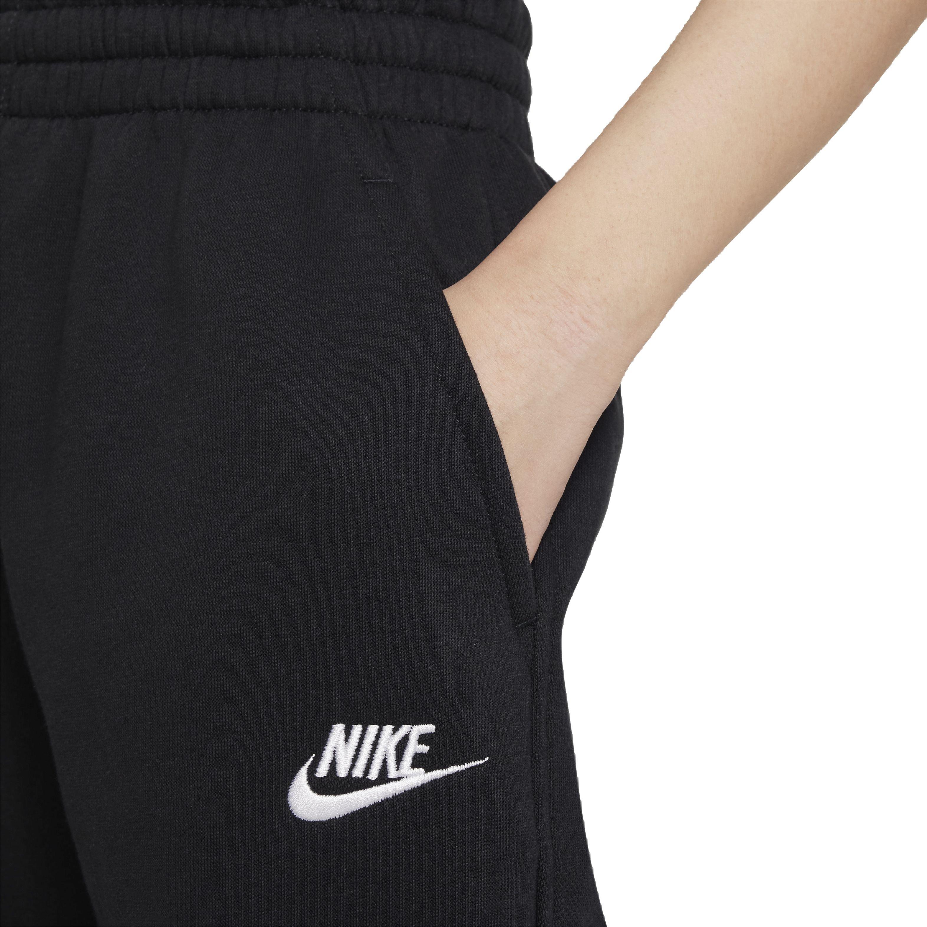 Nike Big Girls' Sportswear Club Lightweight Fleece Loose Pants - Black - BLACK Thumbnail View 4