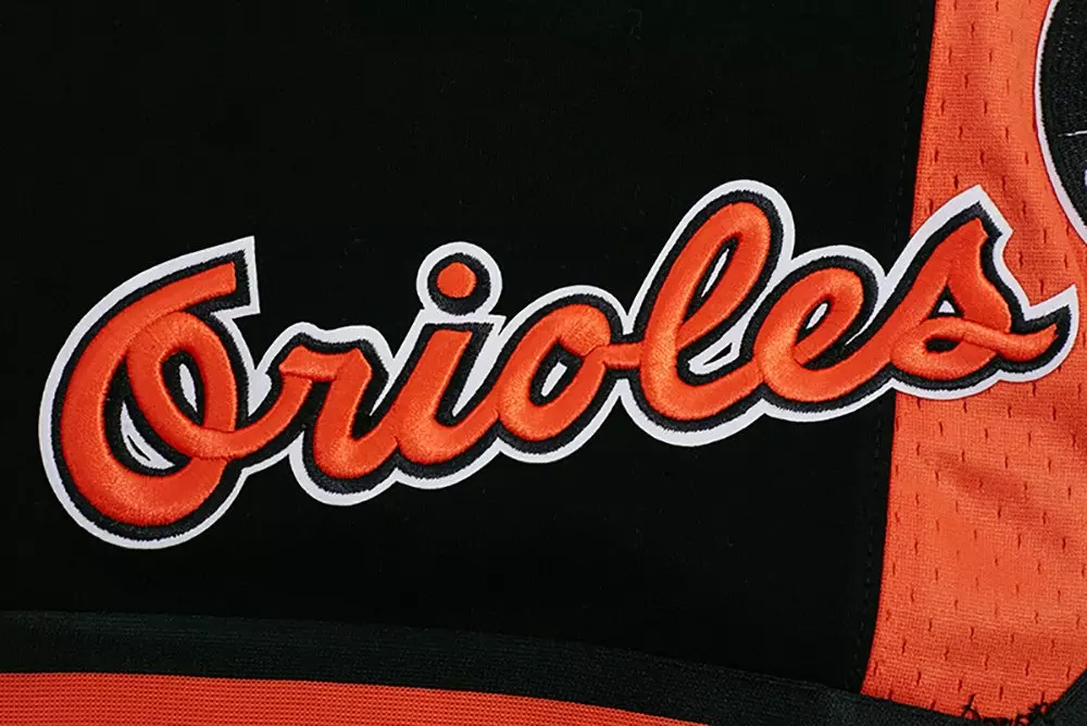 Pro Standard Men's MLB Baltimore Orioles Retro Classic Double-Knit 2.0 Shorts -Black/Orange - BLACK/ORANGE