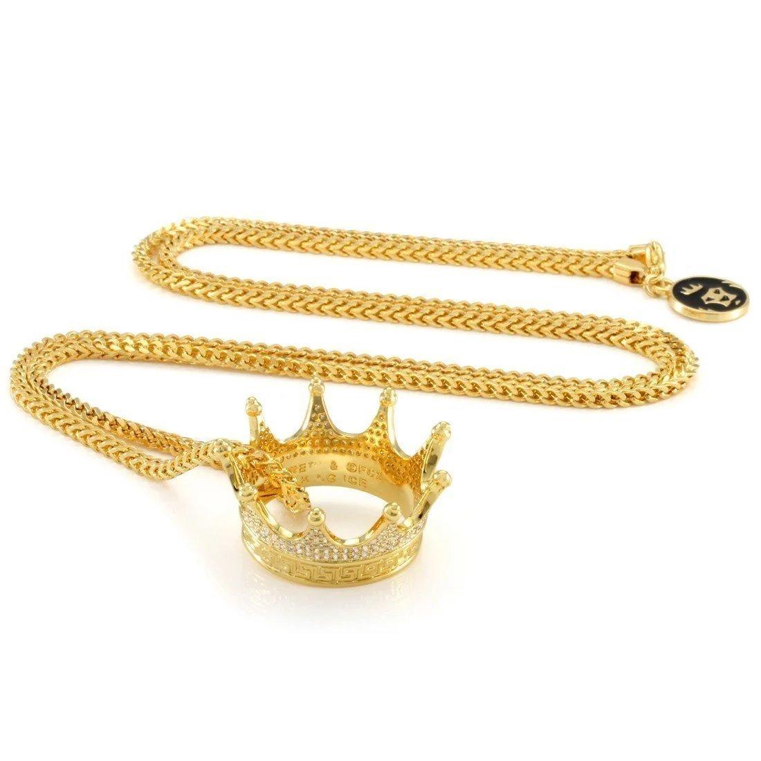 King Ice Crown Necklace - GOLD