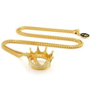 King Ice Crown Necklace - GOLD