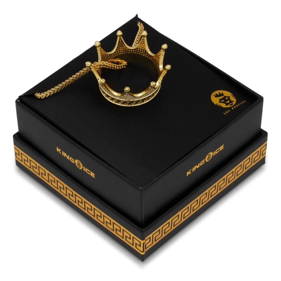 King Ice Crown Necklace - GOLD