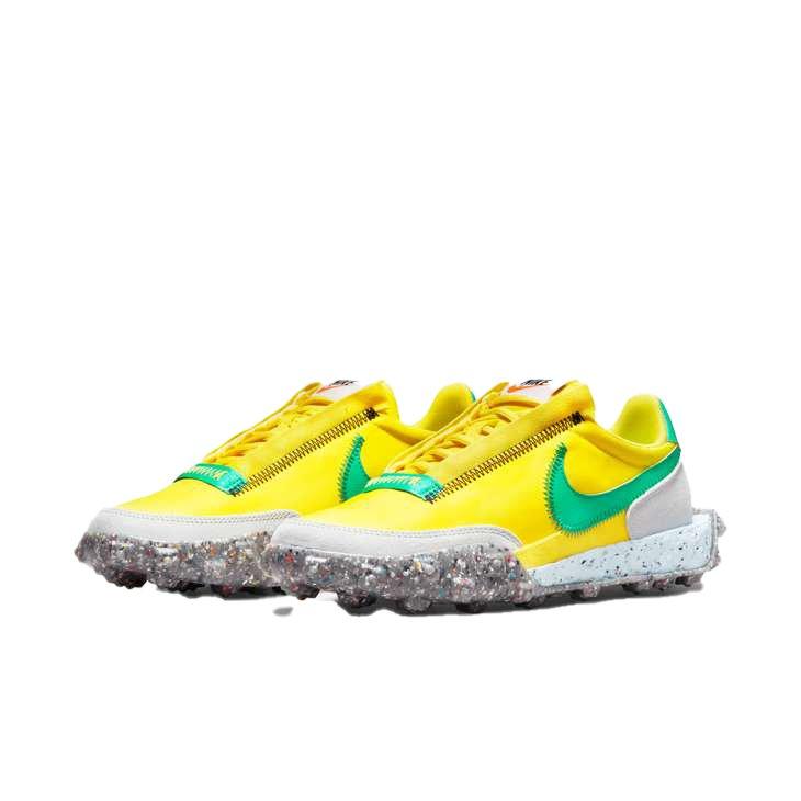 Nike Waffle Racer Crater "Yellow Strike/Roma Green/Photon Dust" Women's Shoe - YELLOW Thumbnail View 3