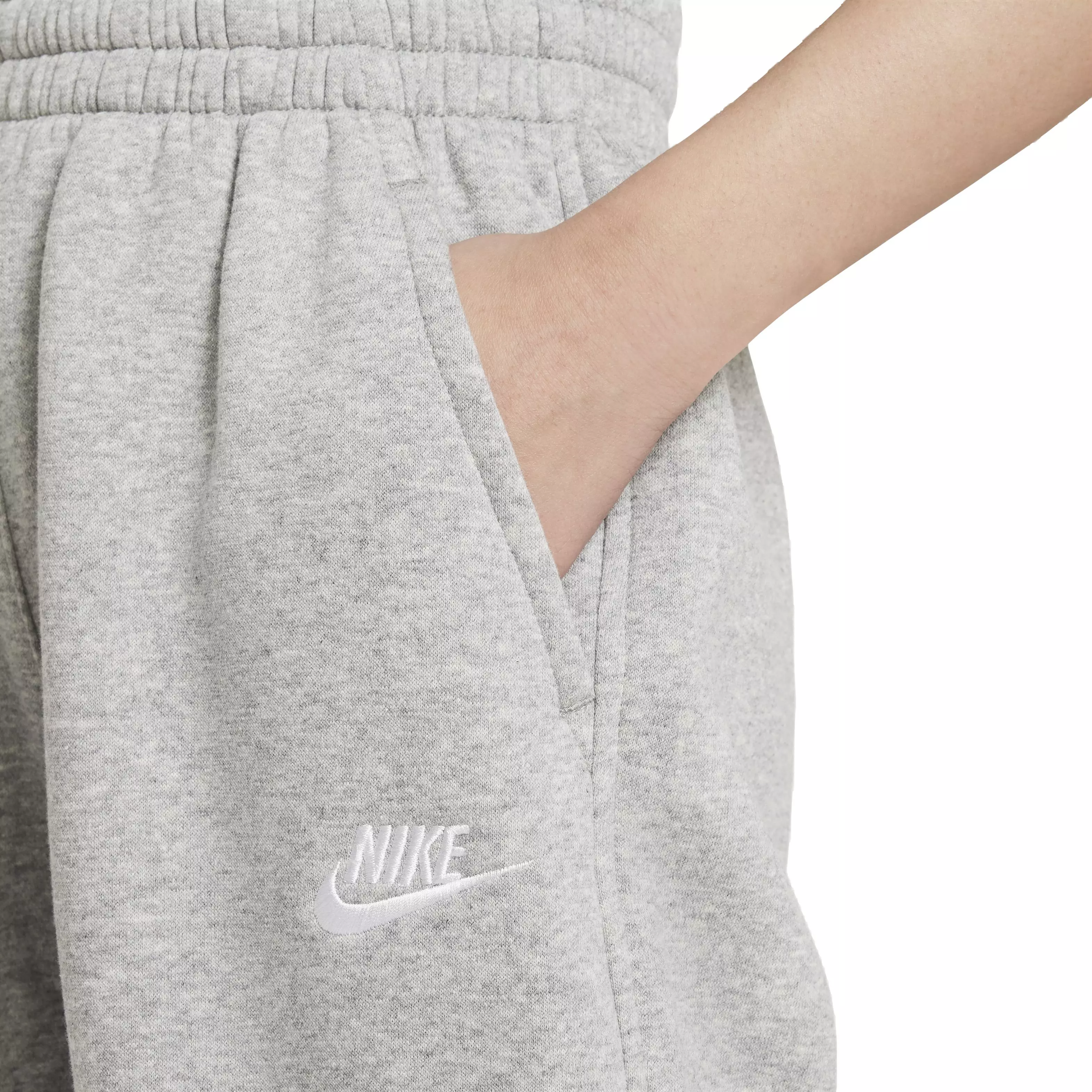 Nike Big Girls' Sportswear Club Fleece Loose Pants -Grey - GREY