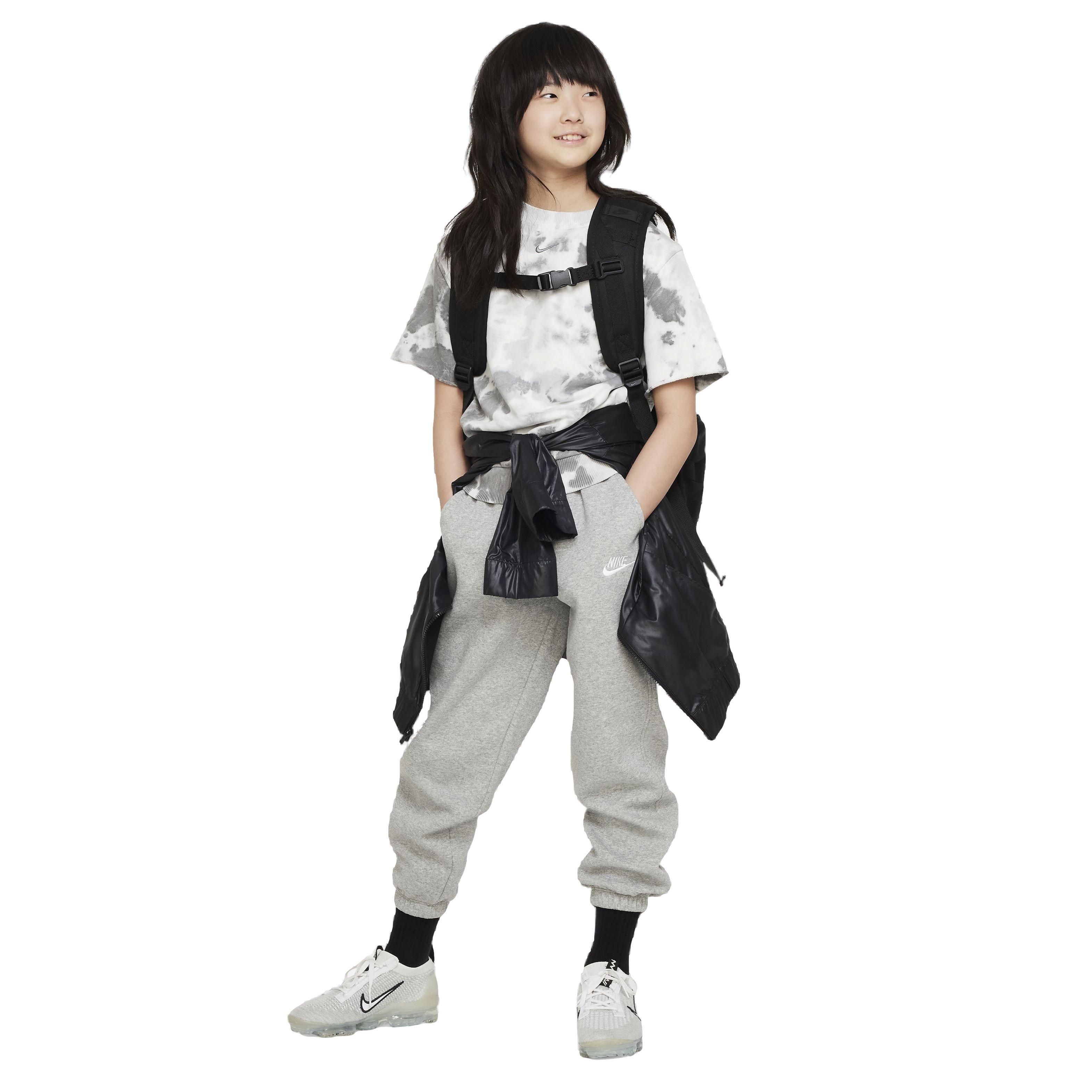 Nike Big Girls' Sportswear Club Lightweight Fleece Loose Pants - Grey - GREY Thumbnail View 6