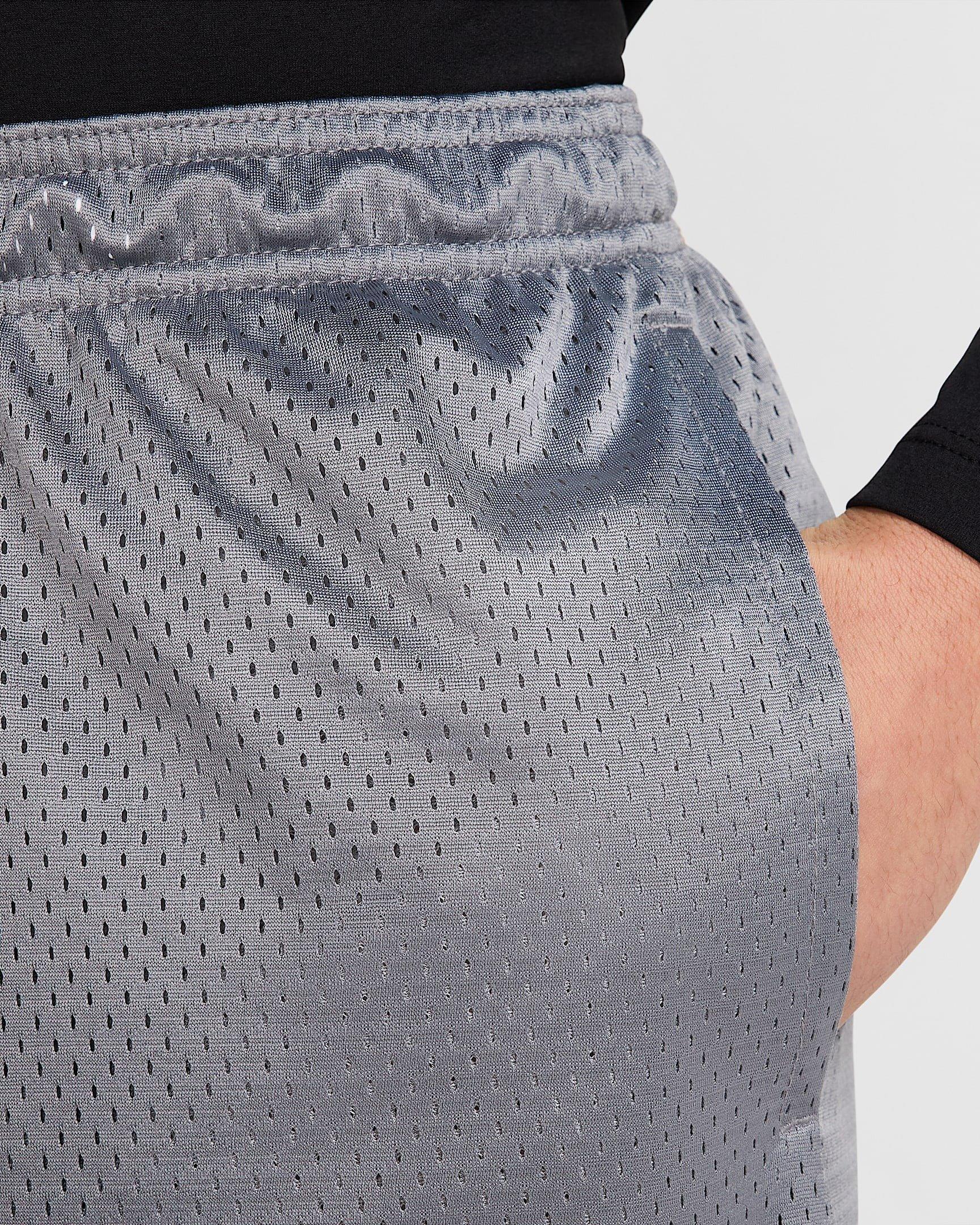 Nike Men's Dri-FIT 5" Mesh Basketball Shorts - GREY Thumbnail View 3