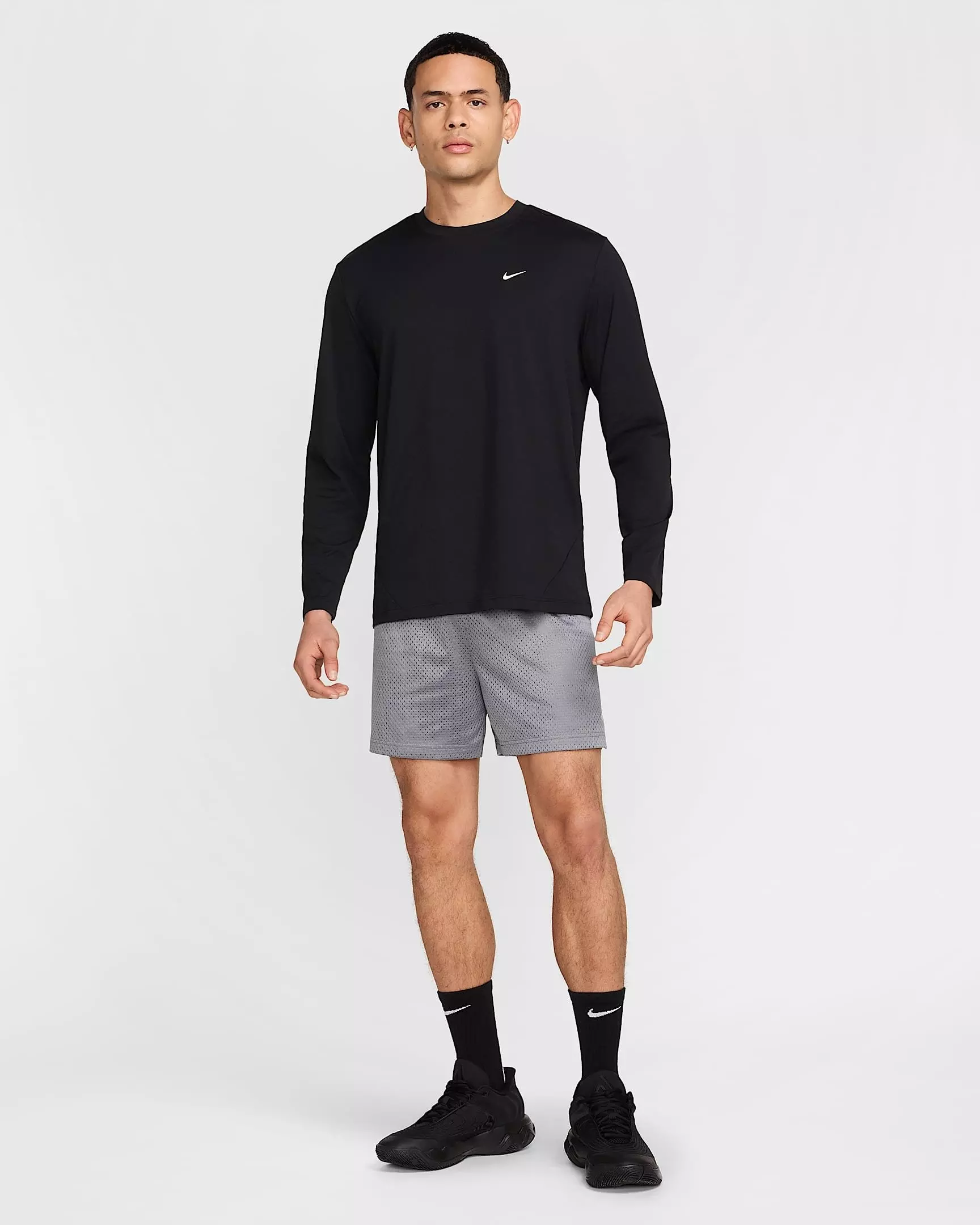 Nike Men's Dri-FIT 5" Mesh Basketball Shorts - GREY