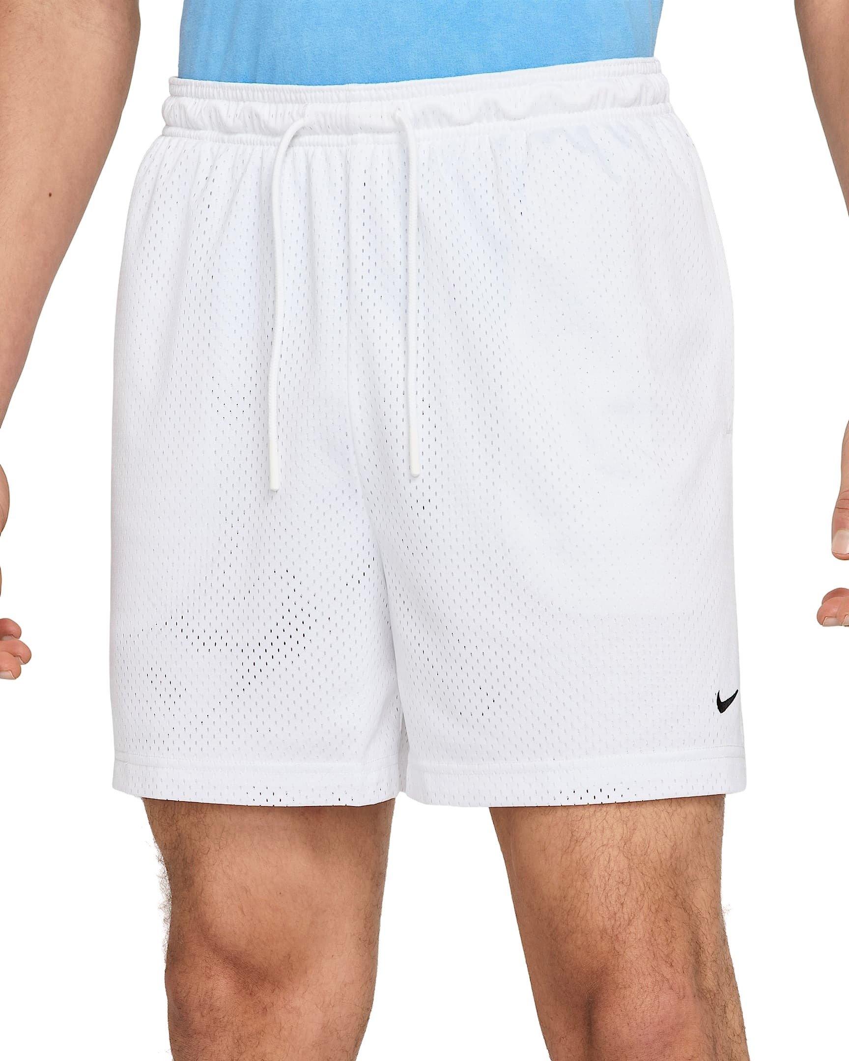 Nike Men's Dri-FIT 5" Mesh Basketball Shorts - WHITE Thumbnail View 1