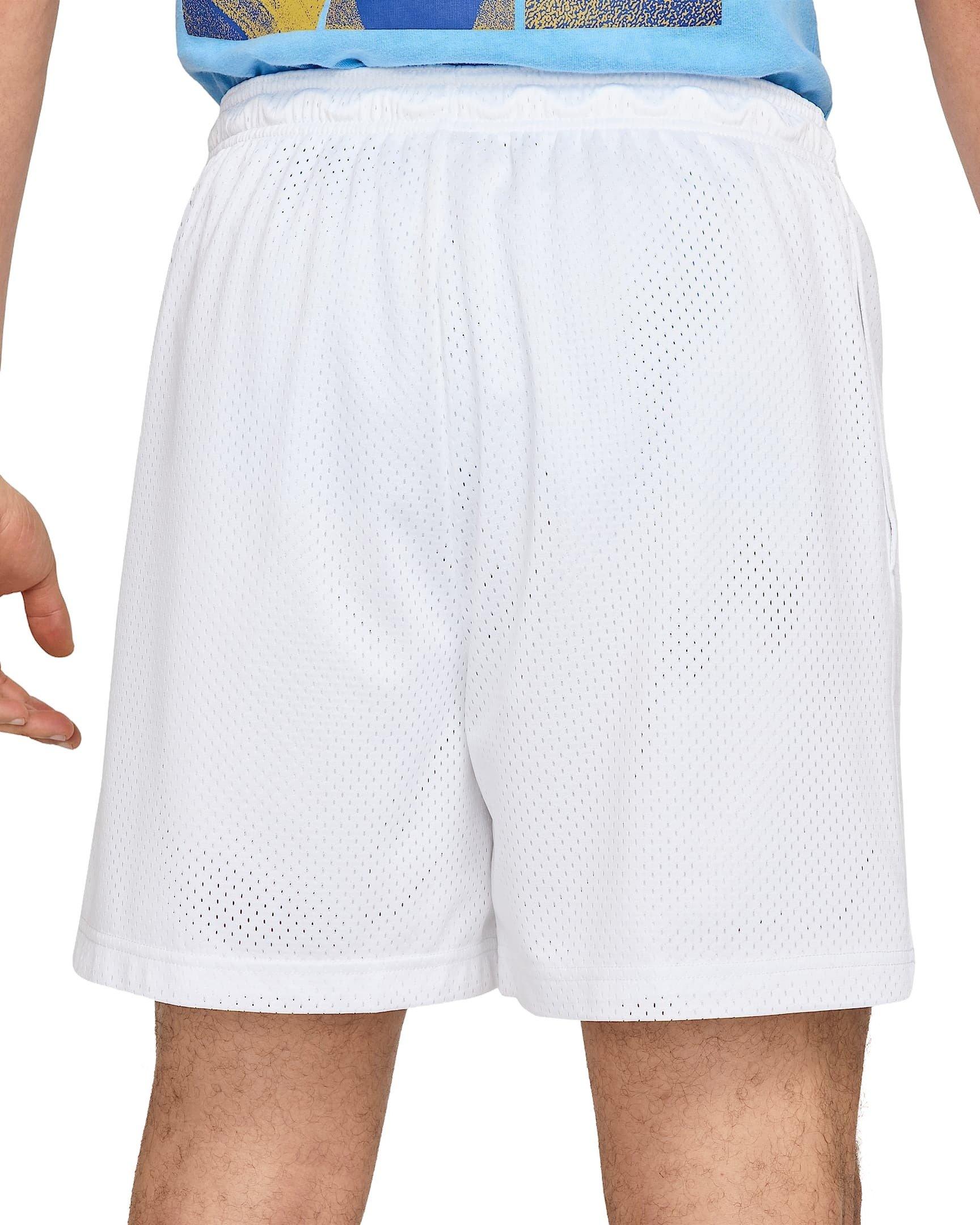 Nike Men's Dri-FIT 5" Mesh Basketball Shorts - WHITE Thumbnail View 2