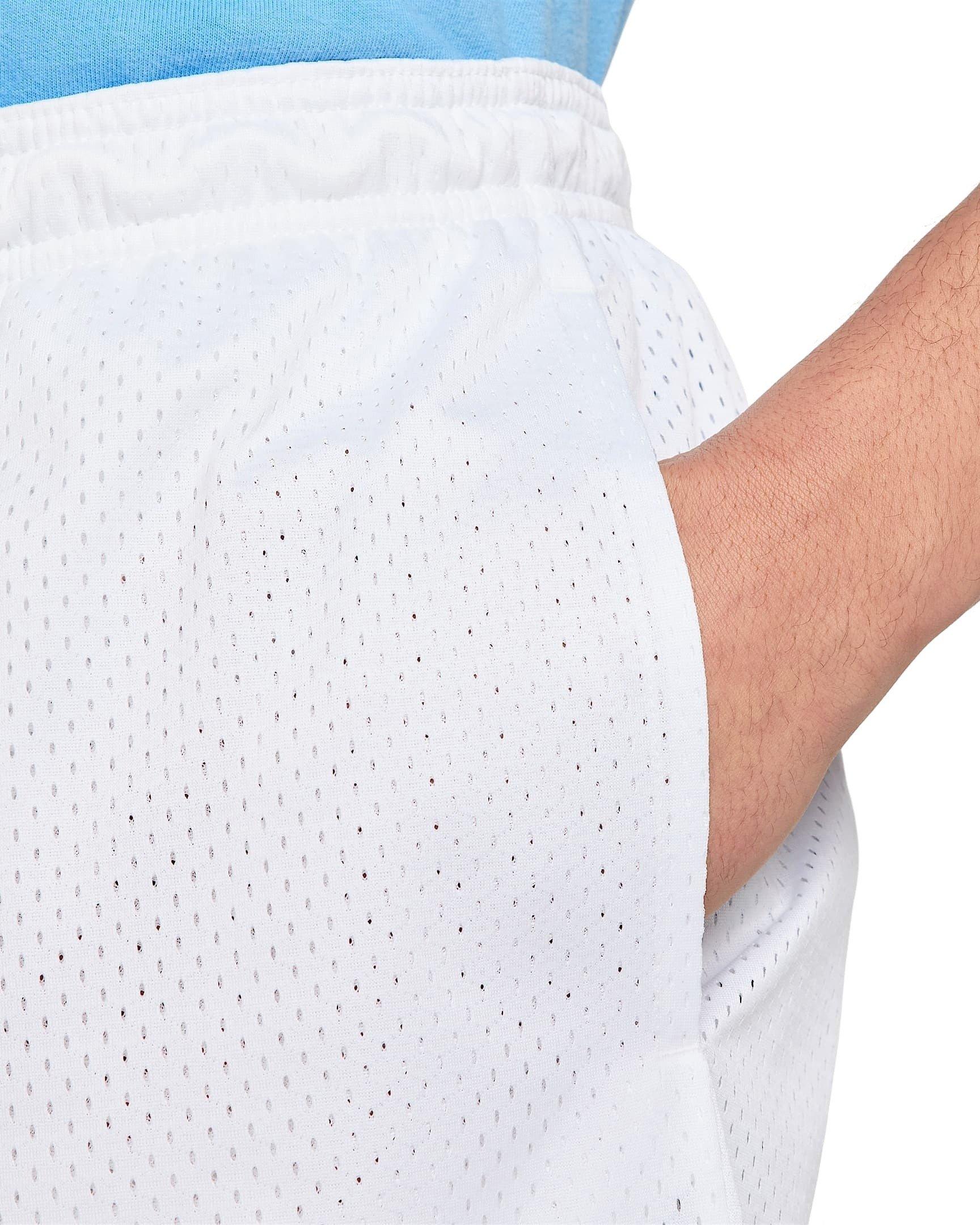 Nike Men's Dri-FIT 5" Mesh Basketball Shorts - WHITE Thumbnail View 4