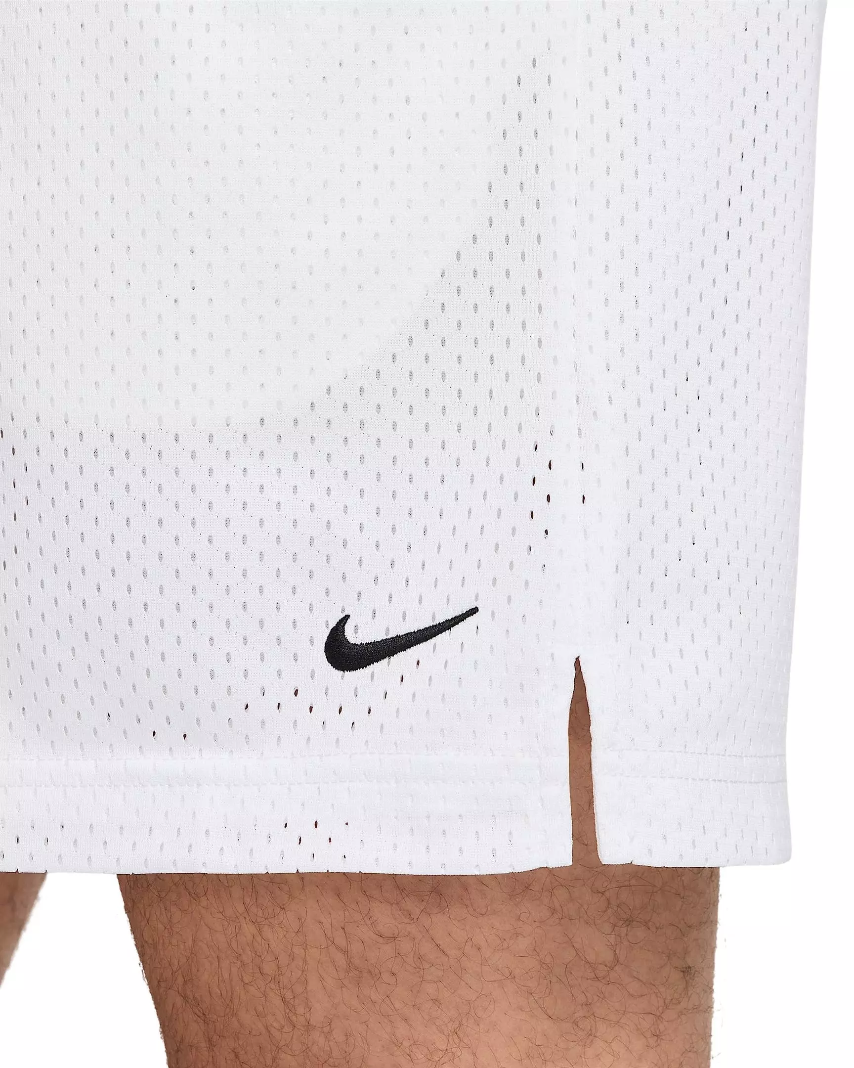 Nike Men's Dri-FIT 5" Mesh Basketball Shorts - WHITE