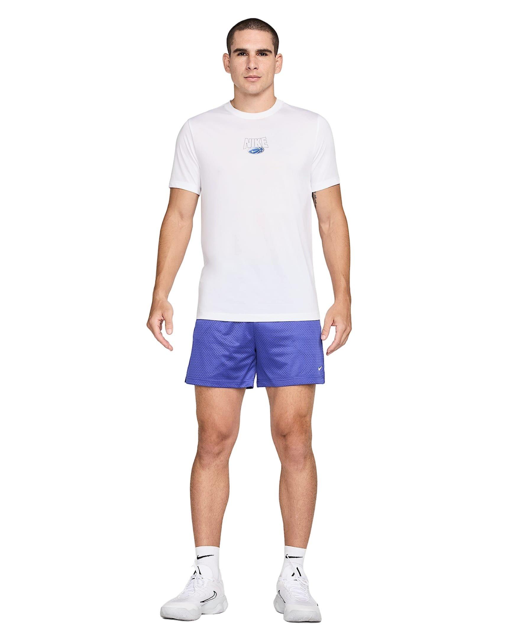 Nike Men's Dri-FIT 5" Mesh Basketball Shorts - PURPLE Thumbnail View 6