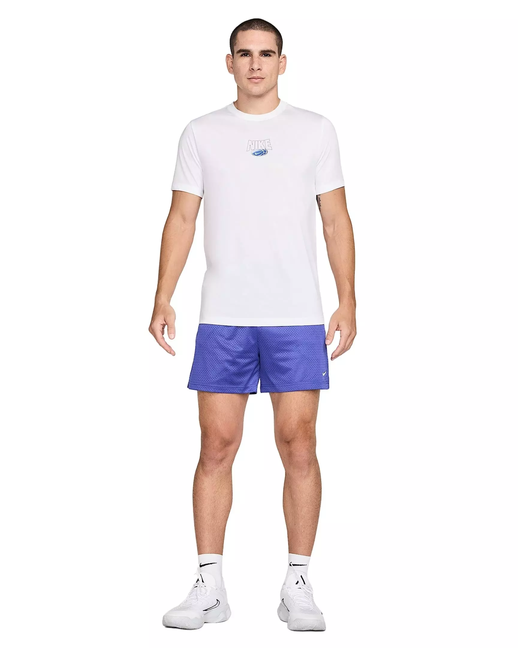 Nike Men's Dri-FIT 5" Mesh Basketball Shorts - PURPLE