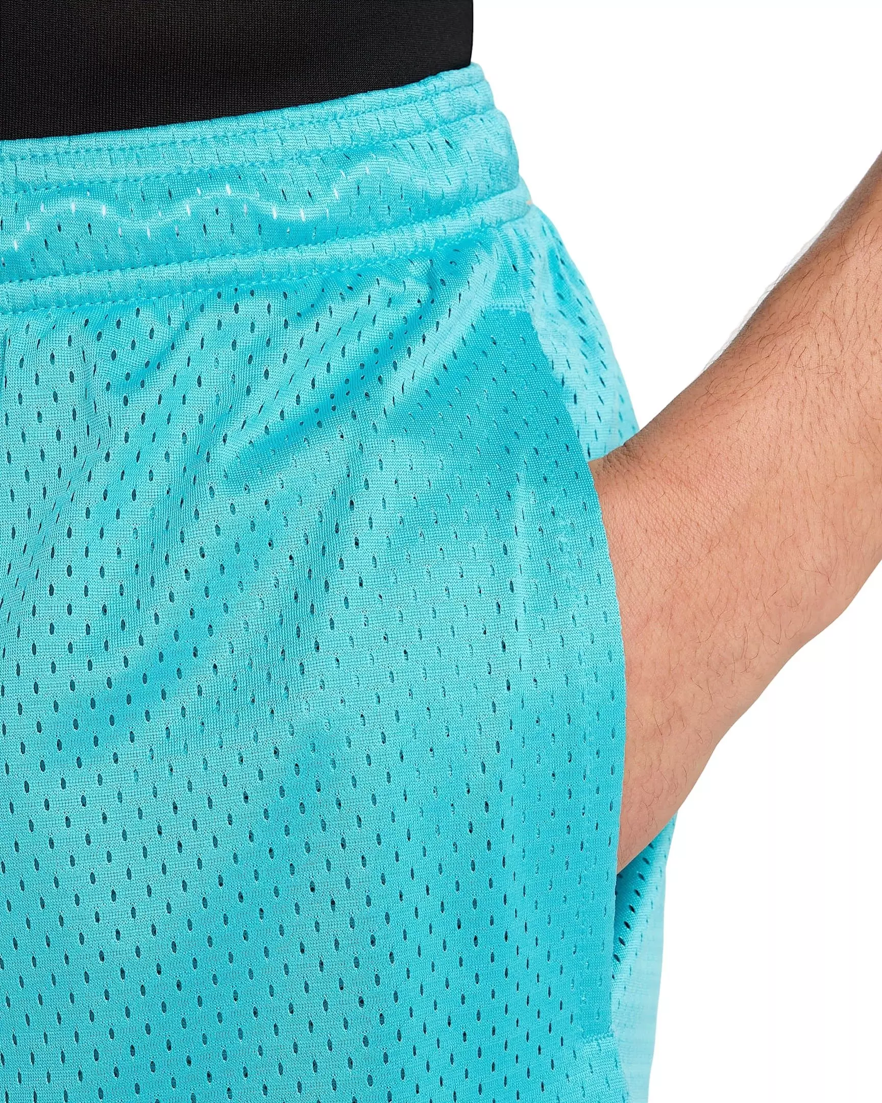 Nike Men's Dri-FIT 5" Mesh Basketball Shorts - TURQUOISE 
