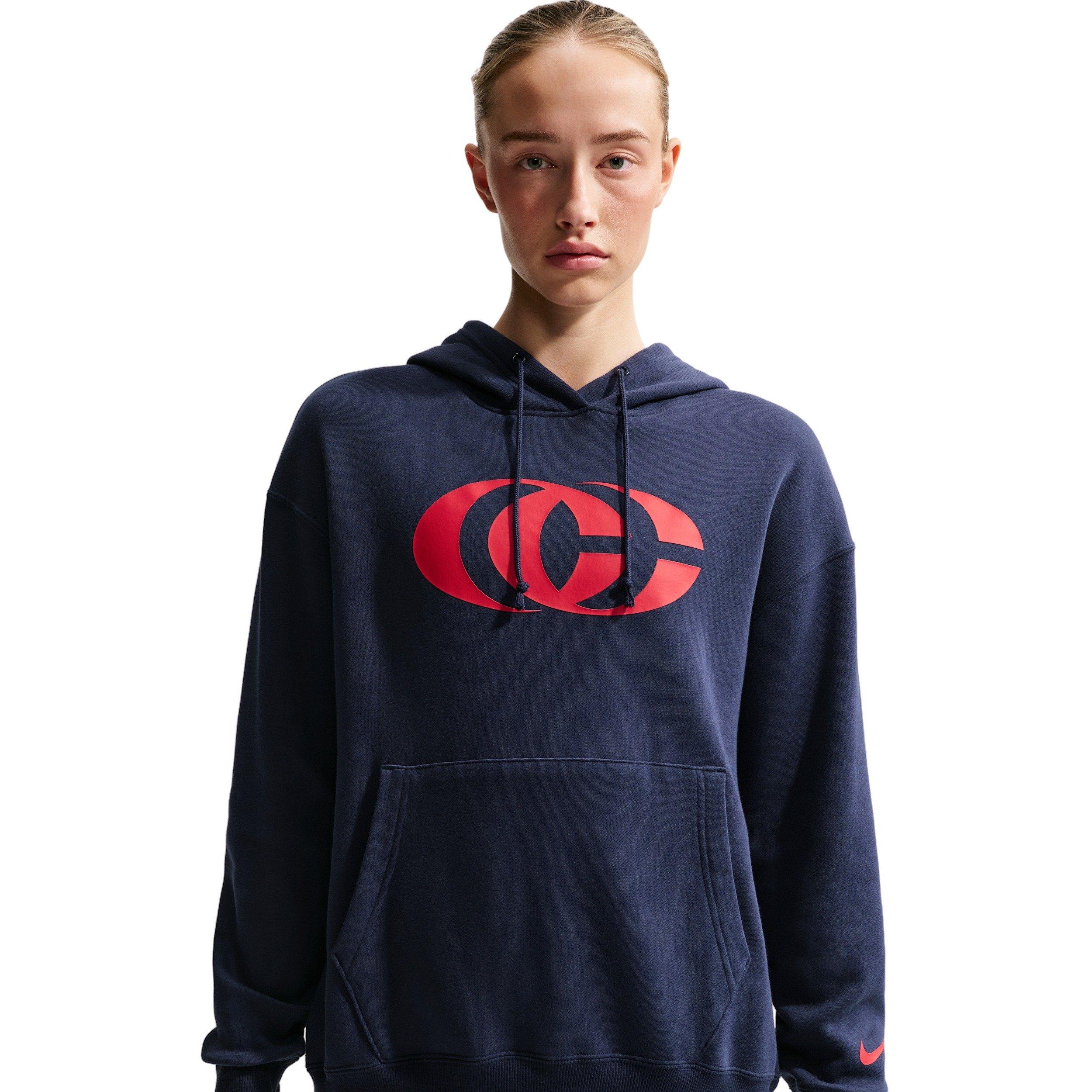 Nike Caitlin Clark Basketball Phoenix Fleece Pullover Hoodie - Navy/Red - NAVY/RED Thumbnail View 3