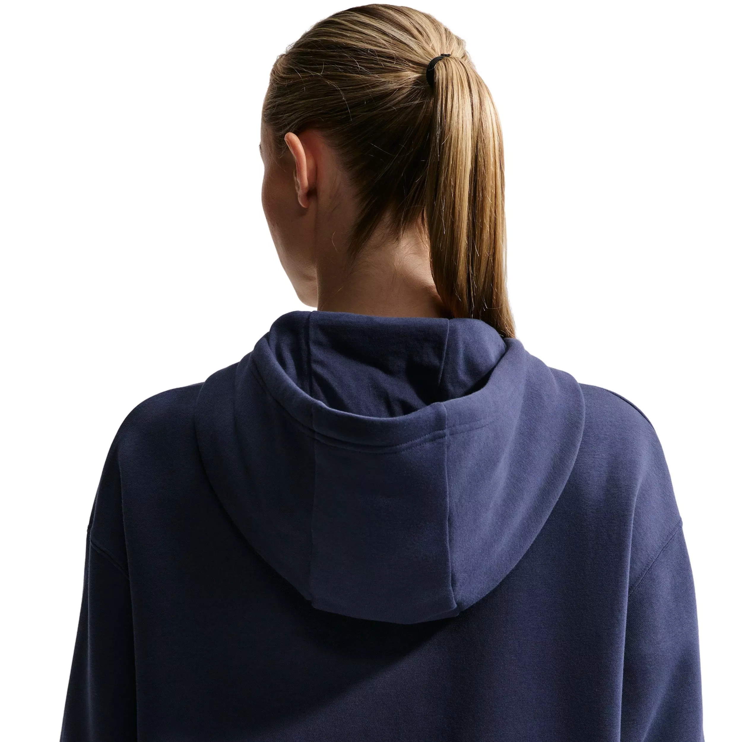 Nike Caitlin Clark Basketball Phoenix Fleece Pullover Hoodie - Navy/Red - NAVY/RED