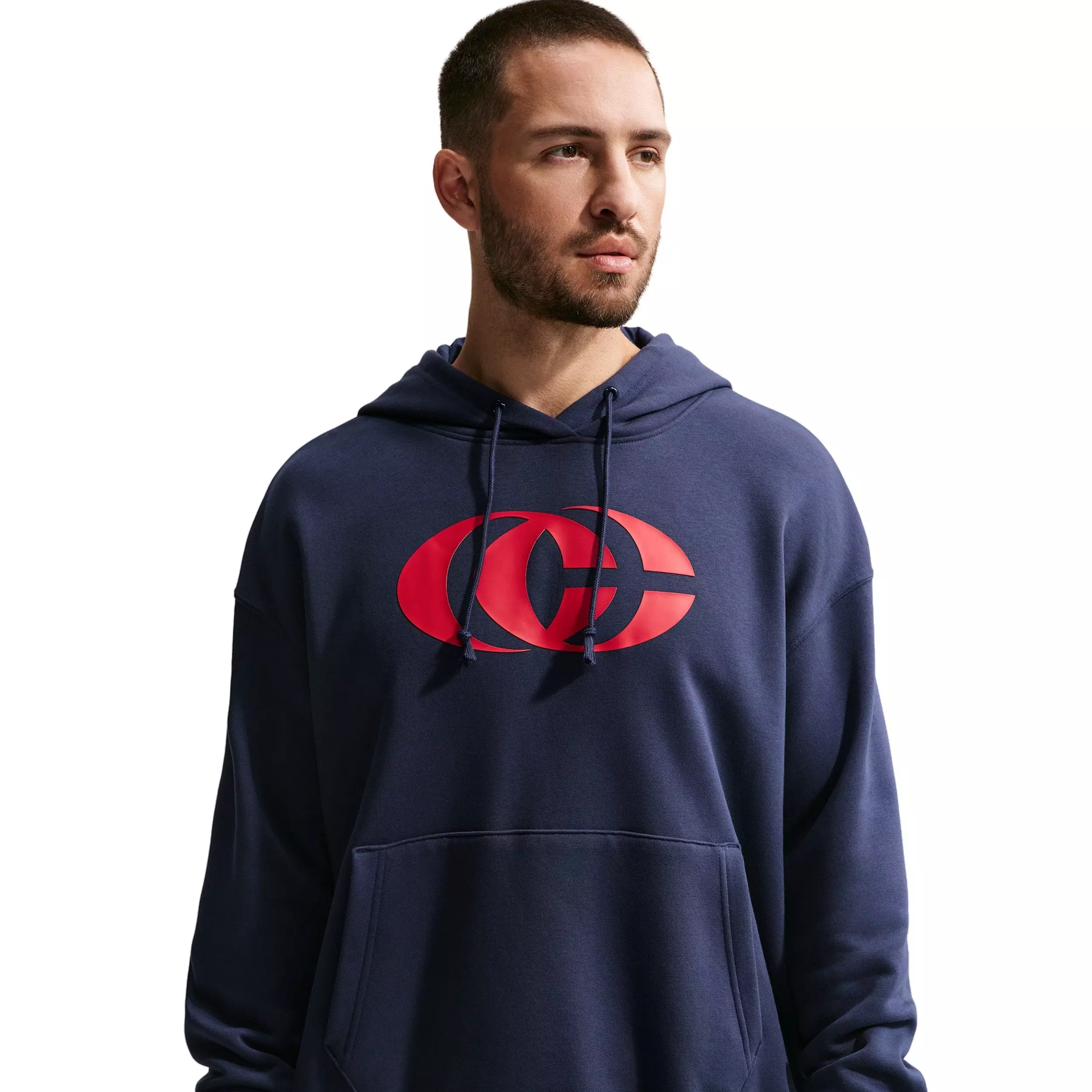 Nike Caitlin Clark Basketball Phoenix Fleece Pullover Hoodie - Navy/Red - NAVY/RED