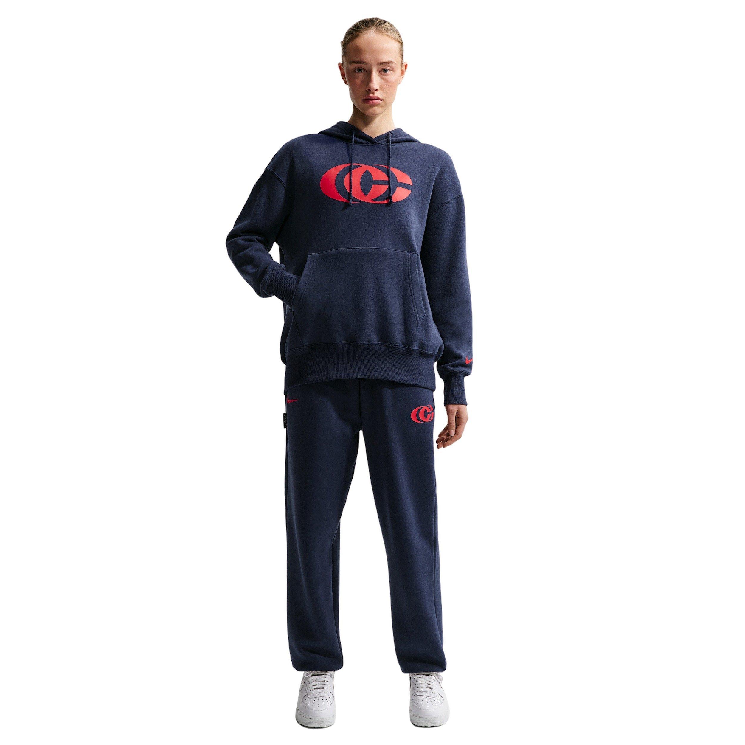 Nike Caitlin Clark Basketball Phoenix Fleece Pullover Hoodie - Navy/Red - NAVY/RED Thumbnail View 6