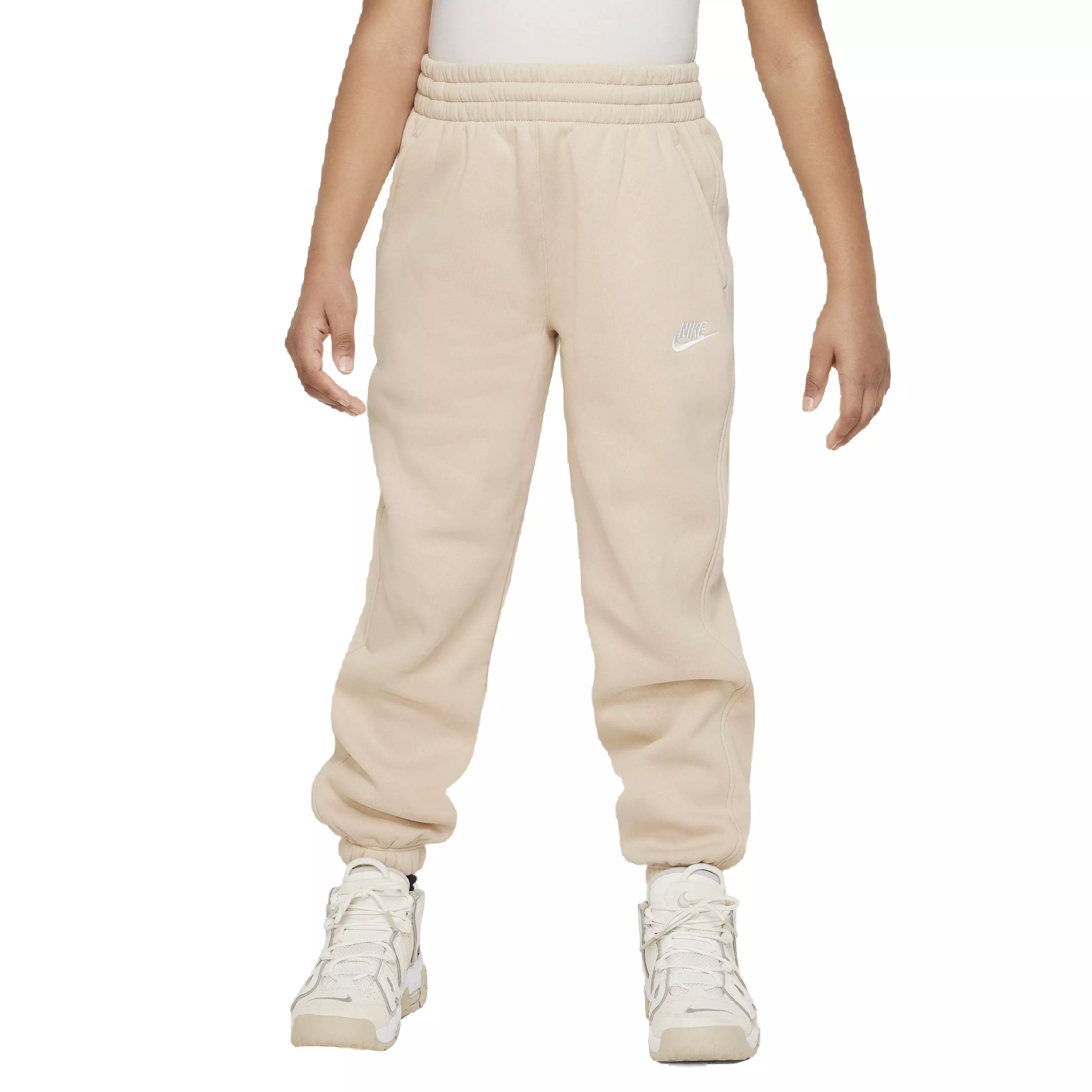 Nike Big Girls' Sportswear Club Fleece Loose Pants - Cream - CREAM