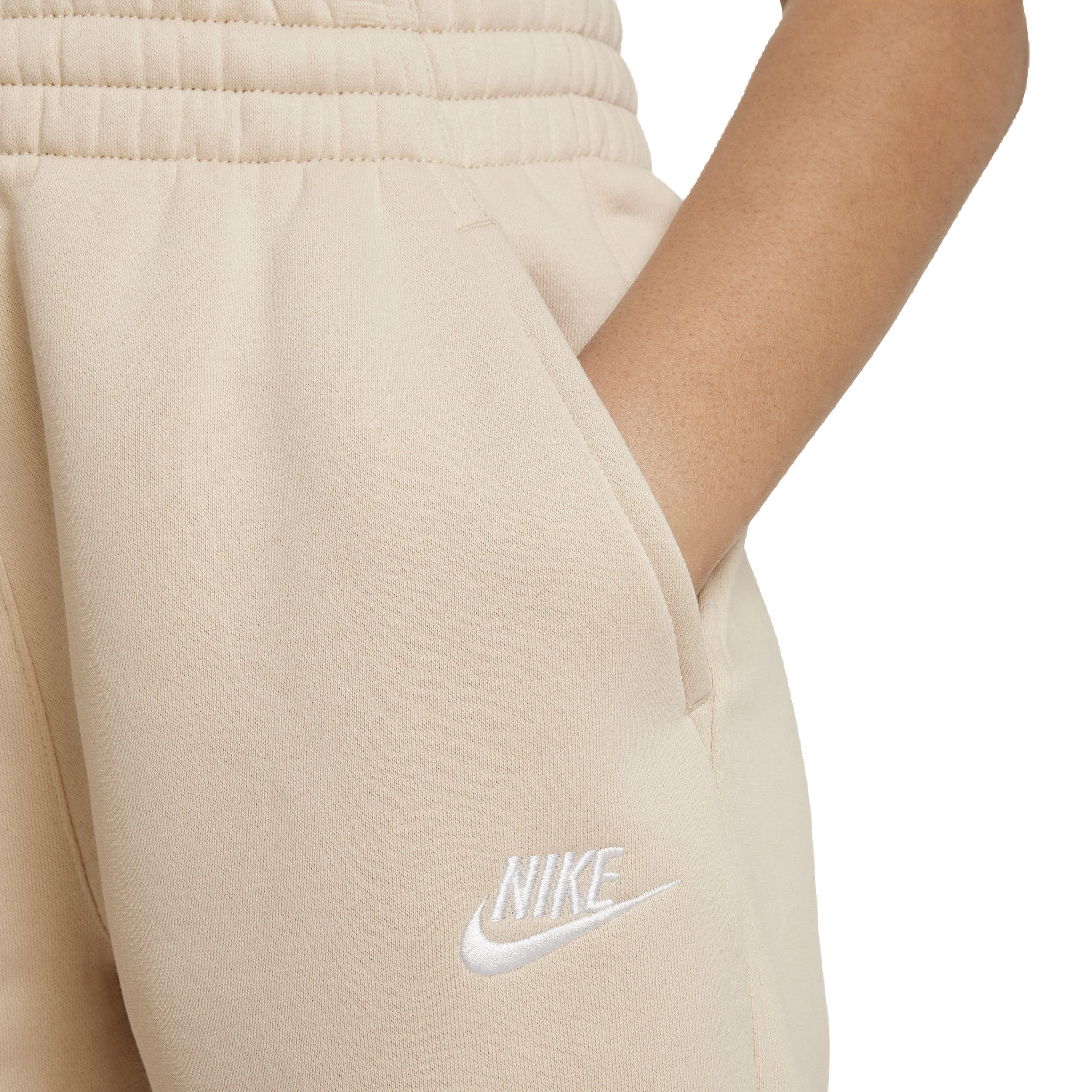 Nike Sportswear Club Fleece Big Girls' Cream Loose Pants