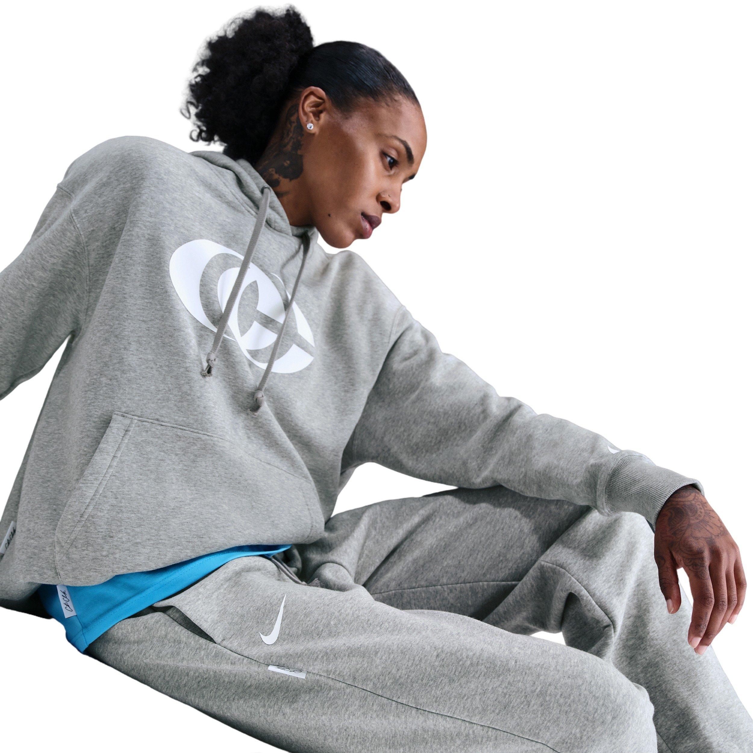 Nike Caitlin Clark Basketball Phoenix Fleece Pants - GREY Thumbnail View 5
