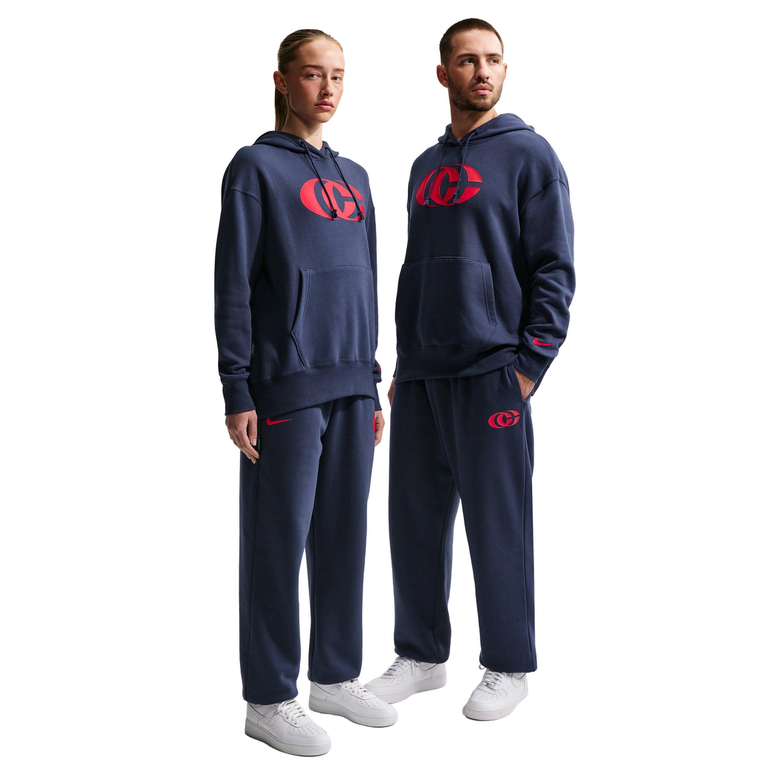 Nike Caitlin Clark Basketball Phoenix Fleece Pants - BLUE Thumbnail View 1