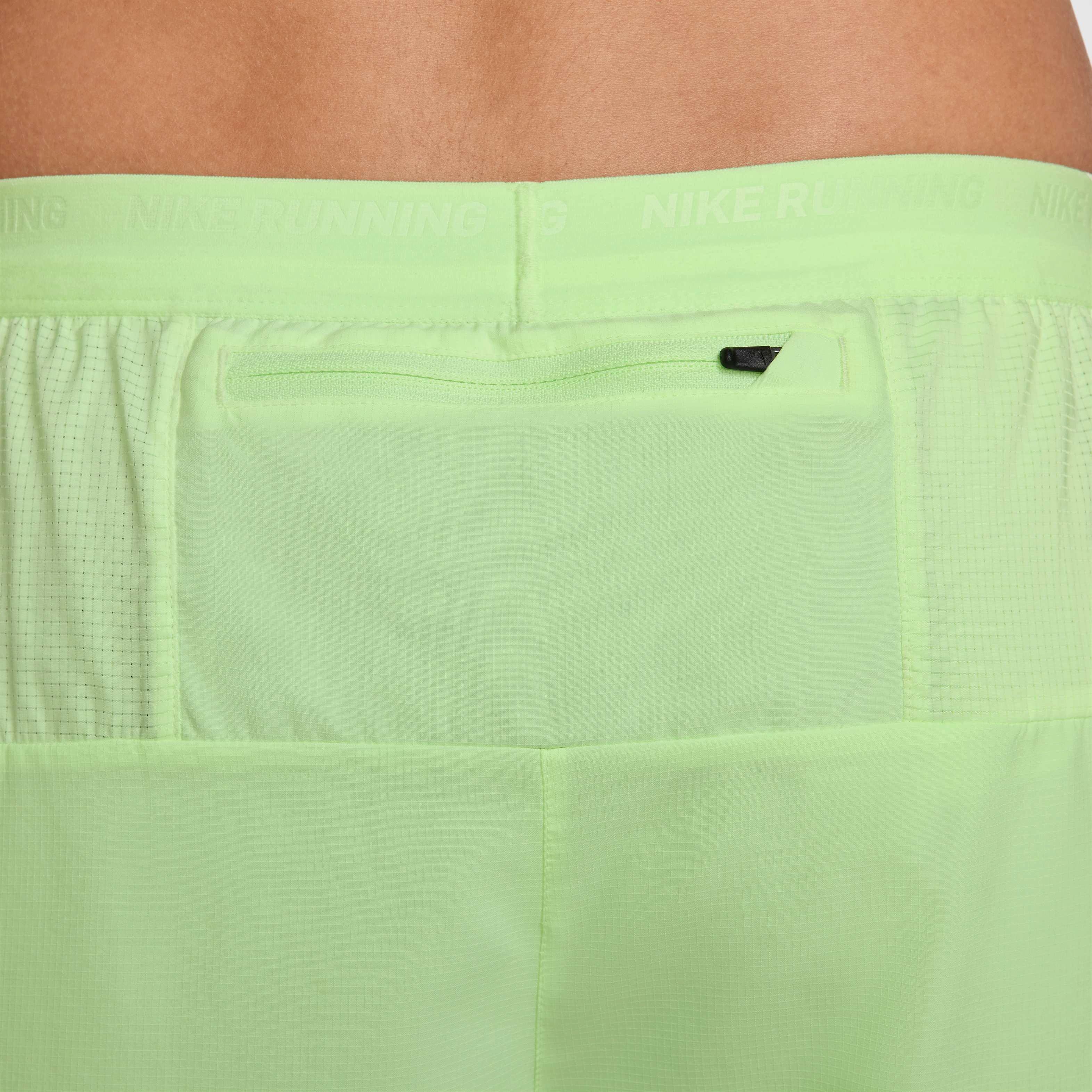 Nike Men's Stride Dri-FIT 5' 2-in-1 Running Shorts - YELLOW Thumbnail View 5