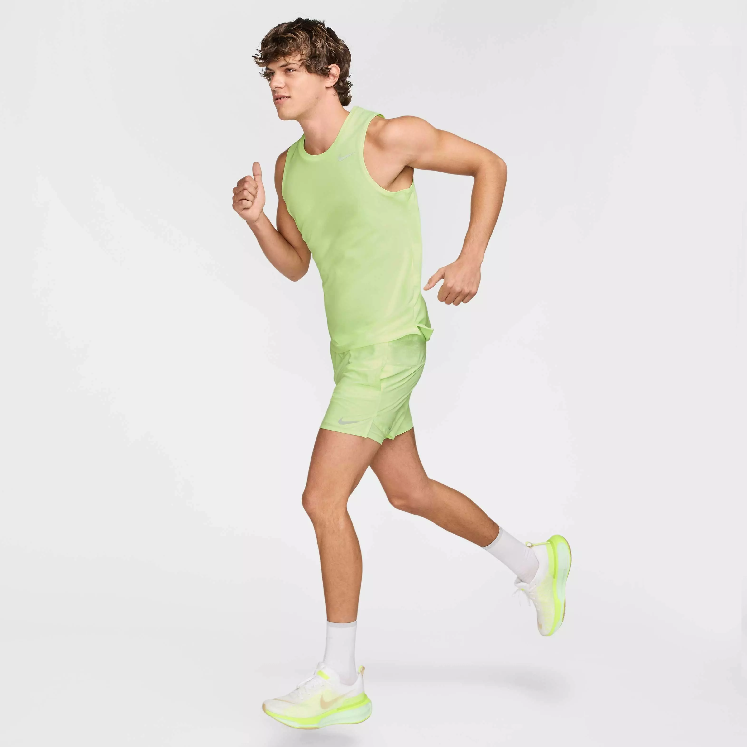 Nike Men's Stride Dri-FIT 5' 2-in-1 Running Shorts - YELLOW