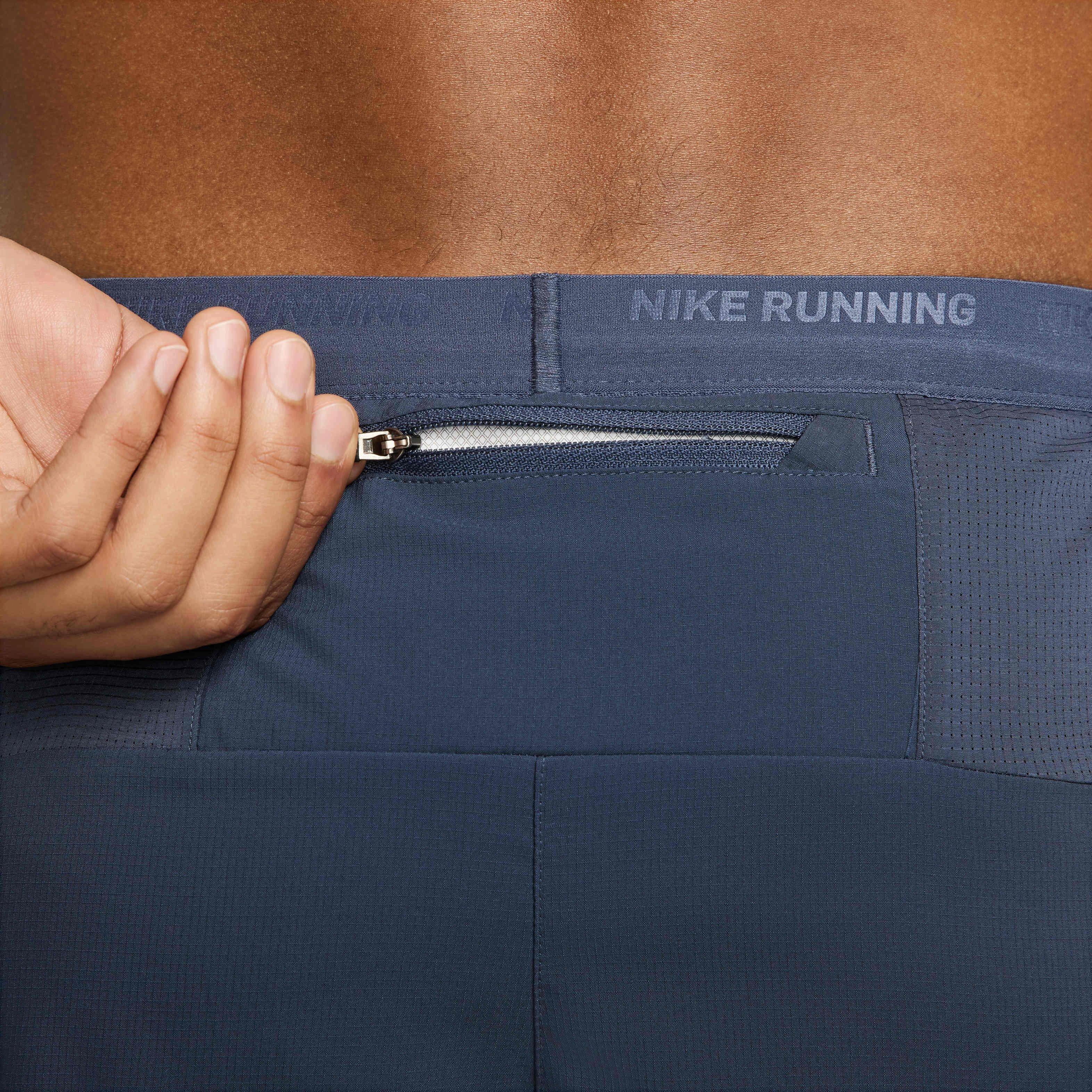 Nike Men's Stride Dri-FIT 5' 2-in-1 Running Shorts - BLUE Thumbnail View 5