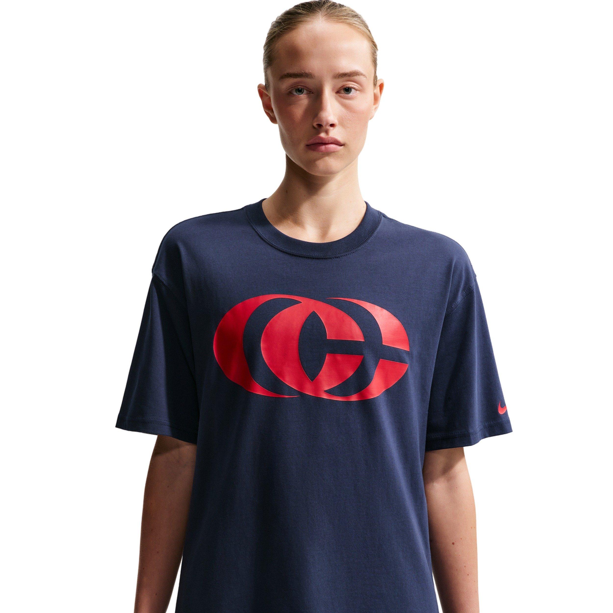 Nike Caitlin Clark Basketball T-Shirt - Navy/Red - NAVY/RED Thumbnail View 3