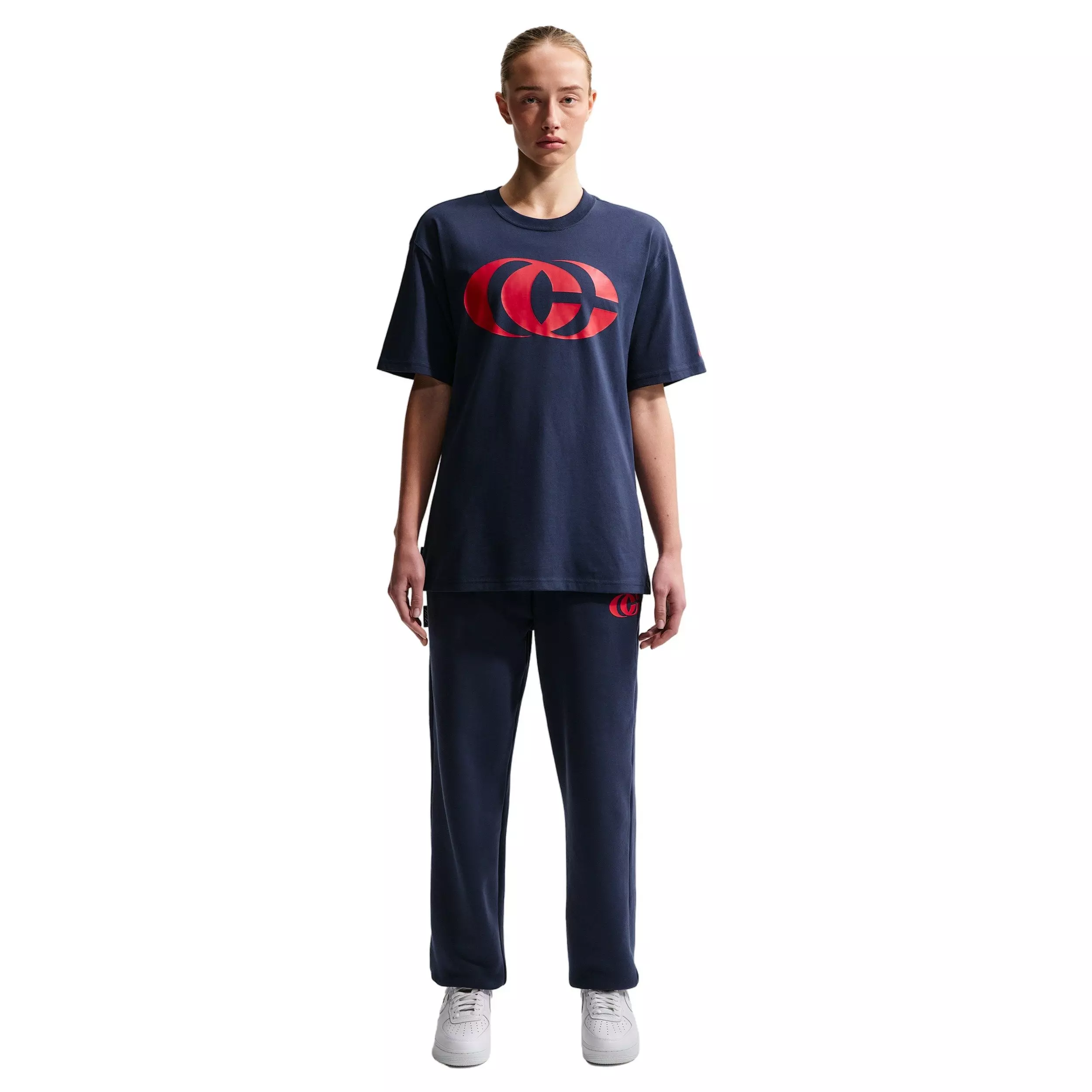 Nike Caitlin Clark Basketball T-Shirt - Navy/Red - NAVY/RED
