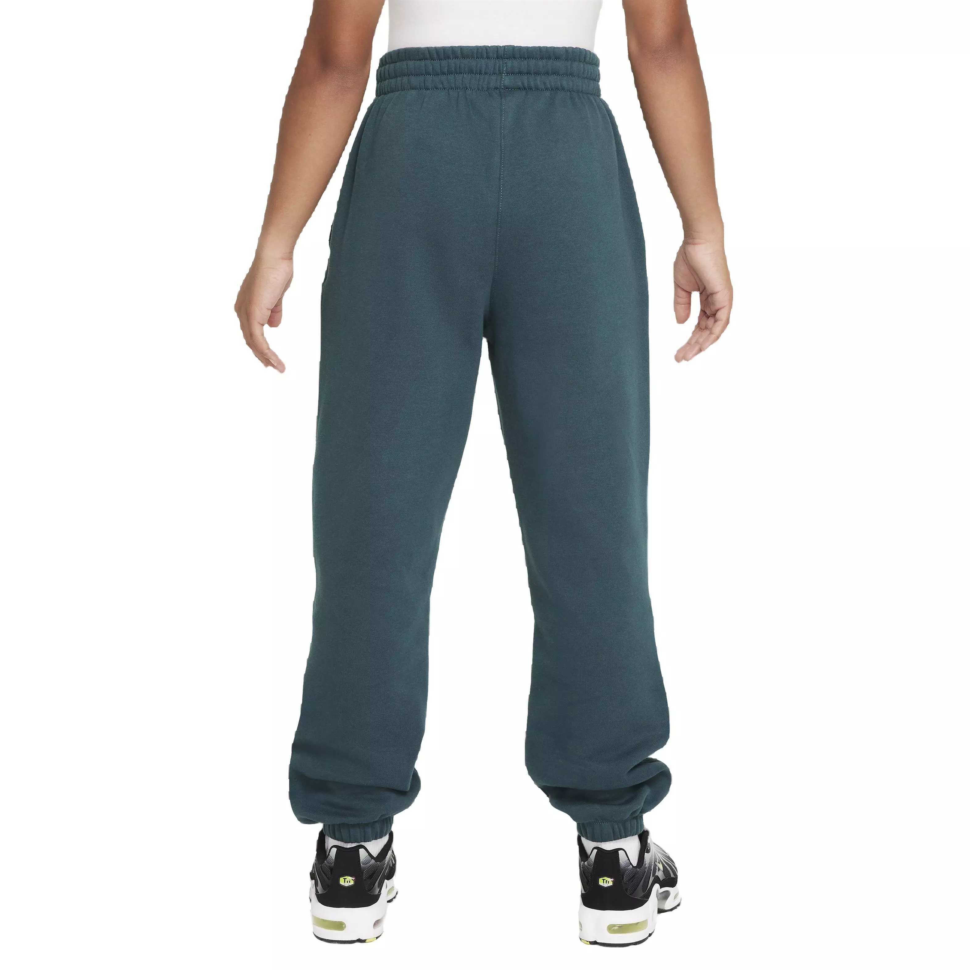 Nike Big Girls' Sportswear Club Fleece Loose Pants -Teal Green - TEAL GREEN