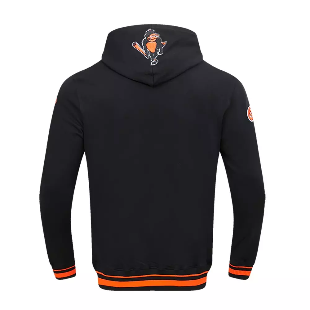 Pro Standard Men's MLB Baltimore Orioles Retro Classic Fleece Pullover Hoodie - Black/Orange - BLACK/ORANGE
