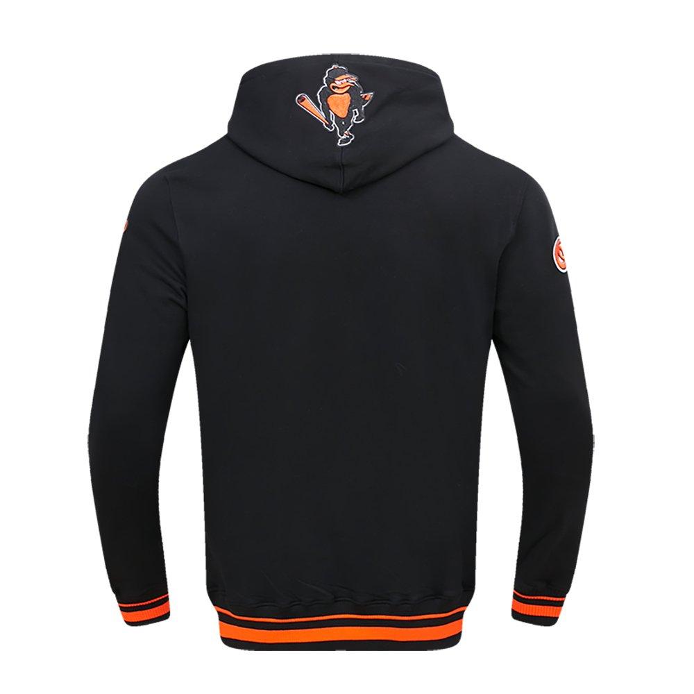 Pro Standard Men's MLB Baltimore Orioles Retro Classic Fleece Pullover Hoodie -Black/Orange - BLACK/ORANGE Thumbnail View 2
