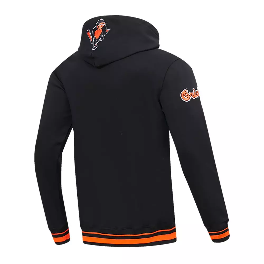 Pro Standard Men's MLB Baltimore Orioles Retro Classic Fleece Pullover Hoodie - Black/Orange - BLACK/ORANGE