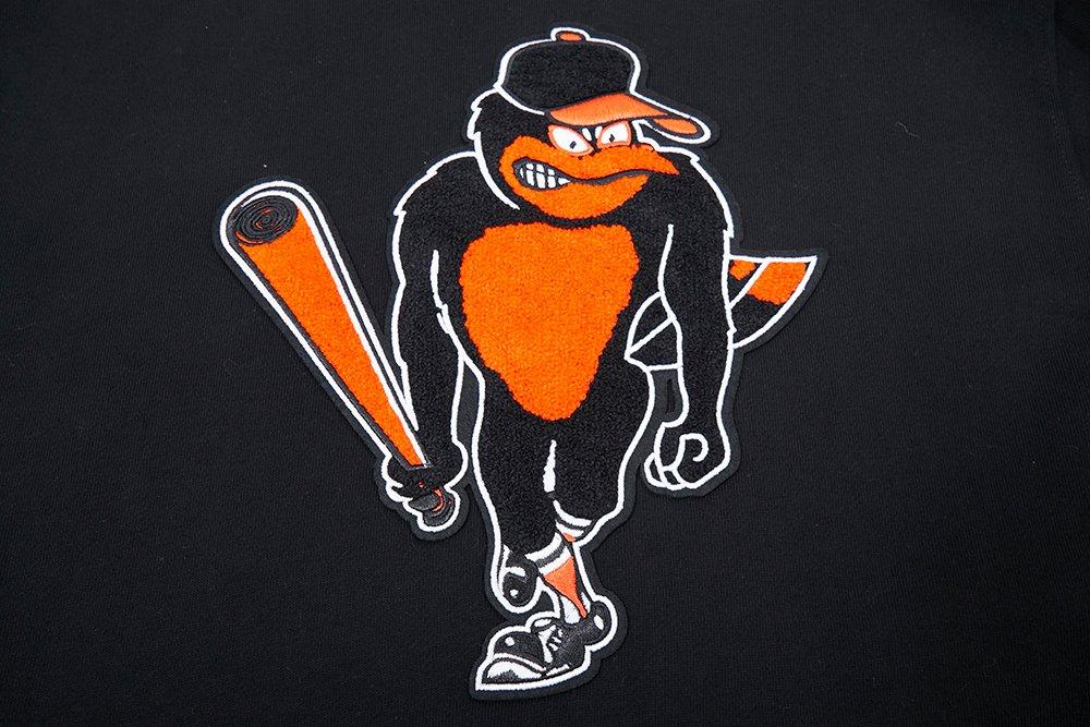 Pro Standard Men's MLB Baltimore Orioles Retro Classic Fleece Pullover Hoodie - Black/Orange - BLACK/ORANGE Thumbnail View 5