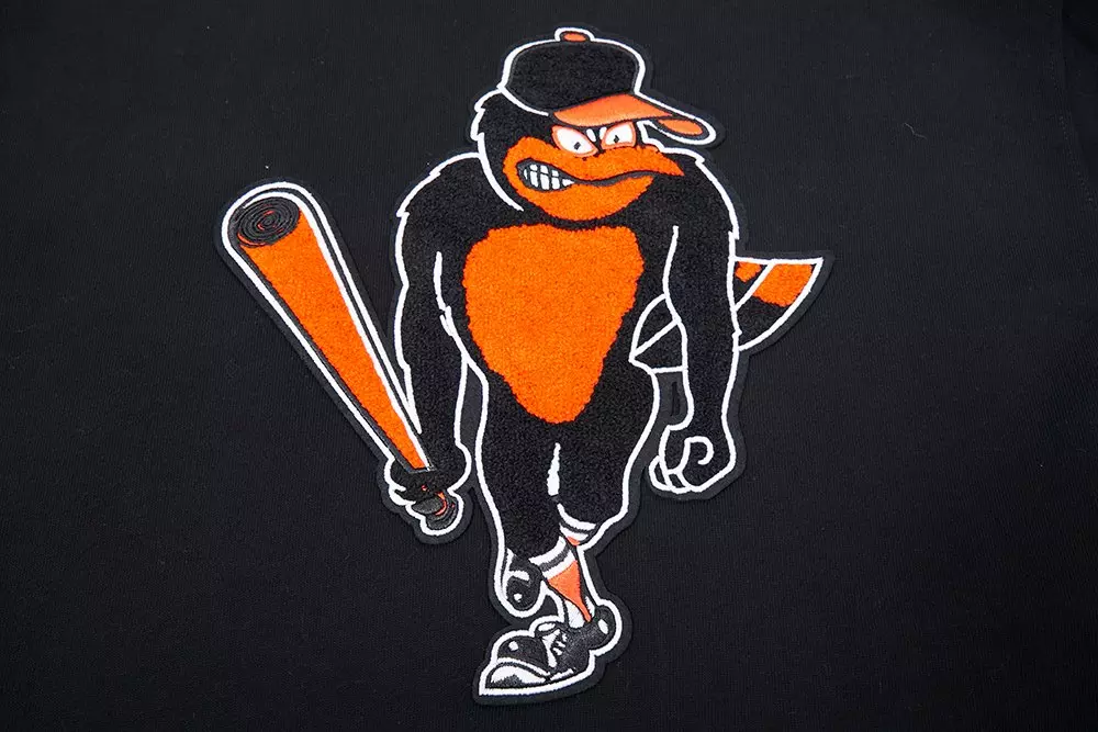 Pro Standard Men's MLB Baltimore Orioles Retro Classic Fleece Pullover Hoodie - Black/Orange - BLACK/ORANGE