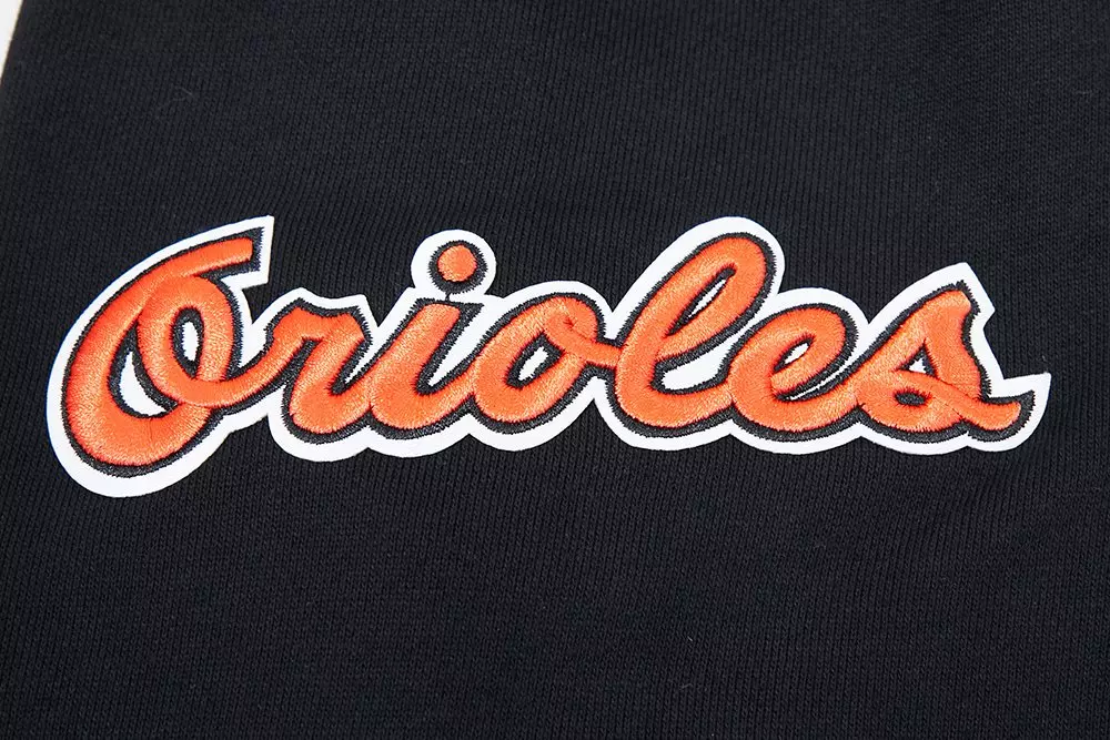 Pro Standard Men's MLB Baltimore Orioles Retro Classic Fleece Pullover Hoodie - Black/Orange - BLACK/ORANGE