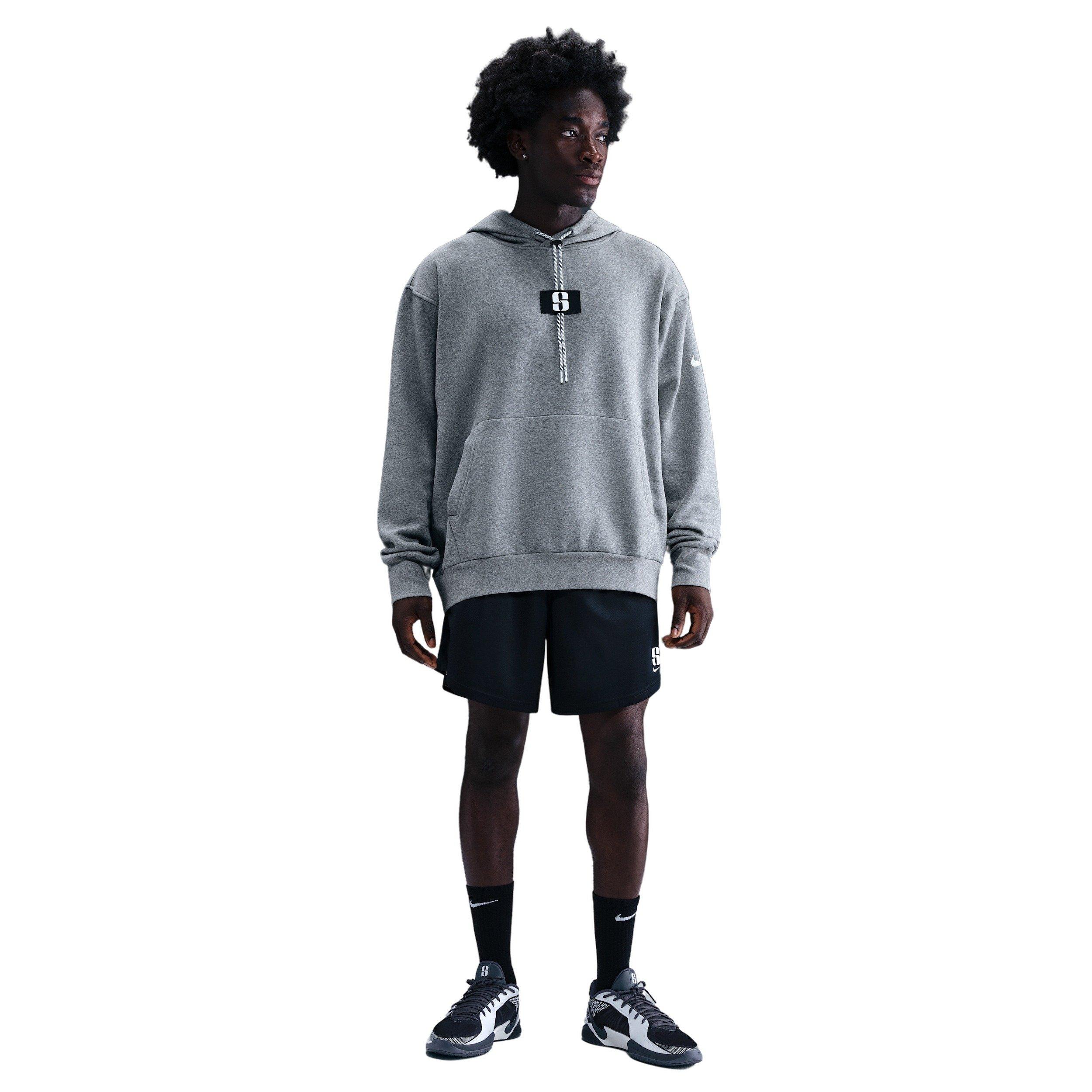 Nike Sabrina Fleece Basketball Hoodie - GREY Thumbnail View 7