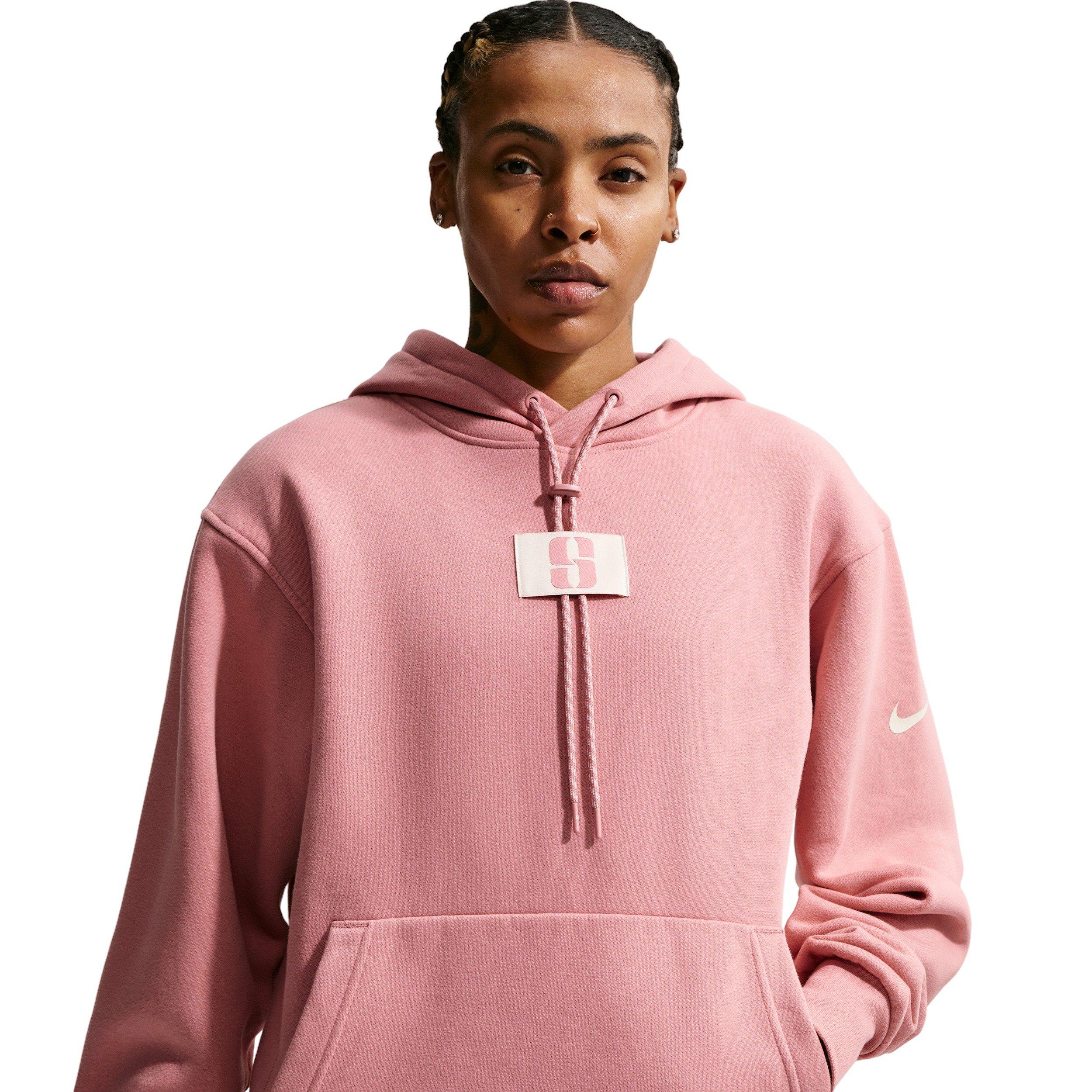 Nike Sabrina Fleece Basketball Hoodie - PINK Thumbnail View 3