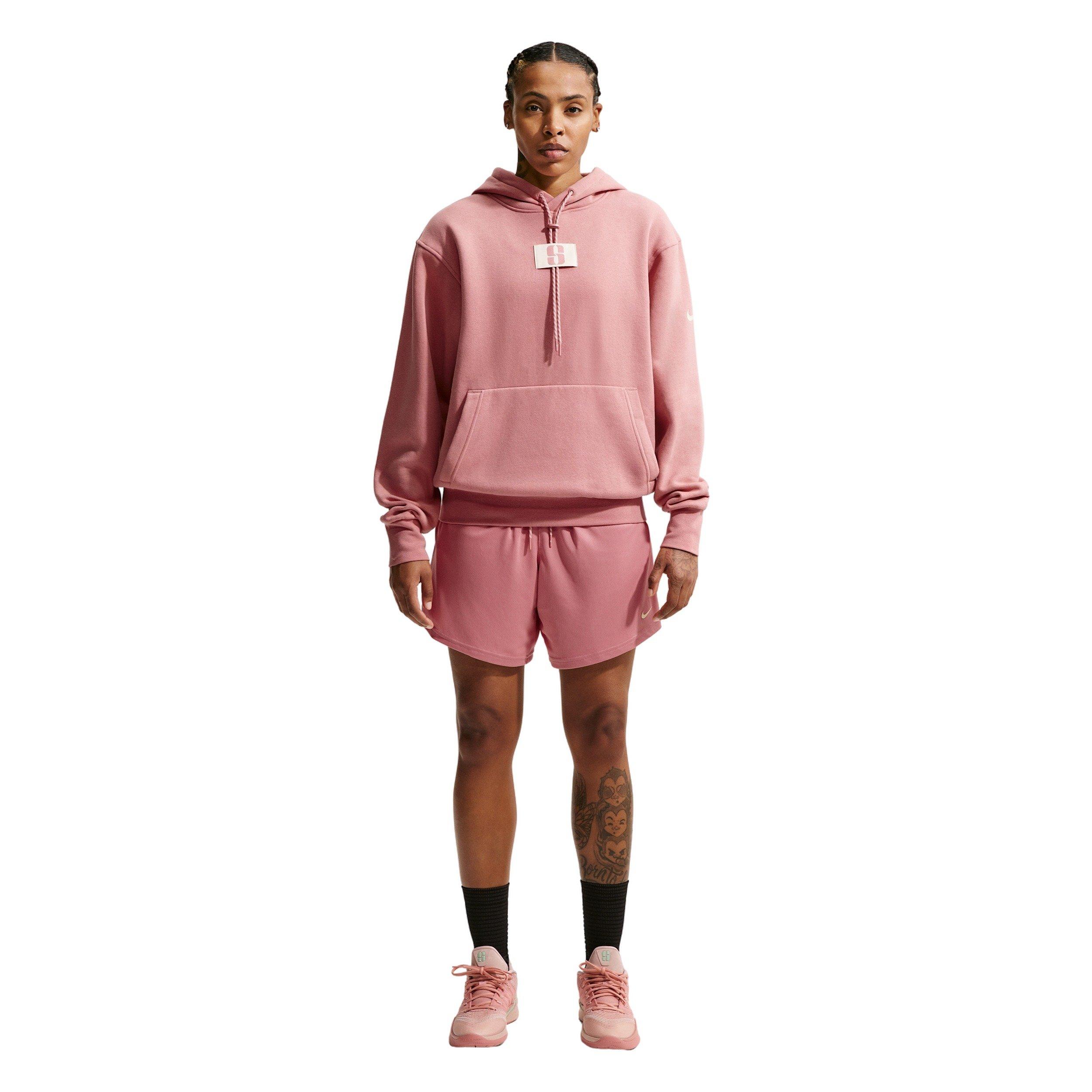 Nike Sabrina Fleece Basketball Hoodie - PINK Thumbnail View 6