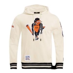 Pro Standard Men's MLB Baltimore Orioles Retro Classic Fleece Pullover Hoodie -Eggshell/Black