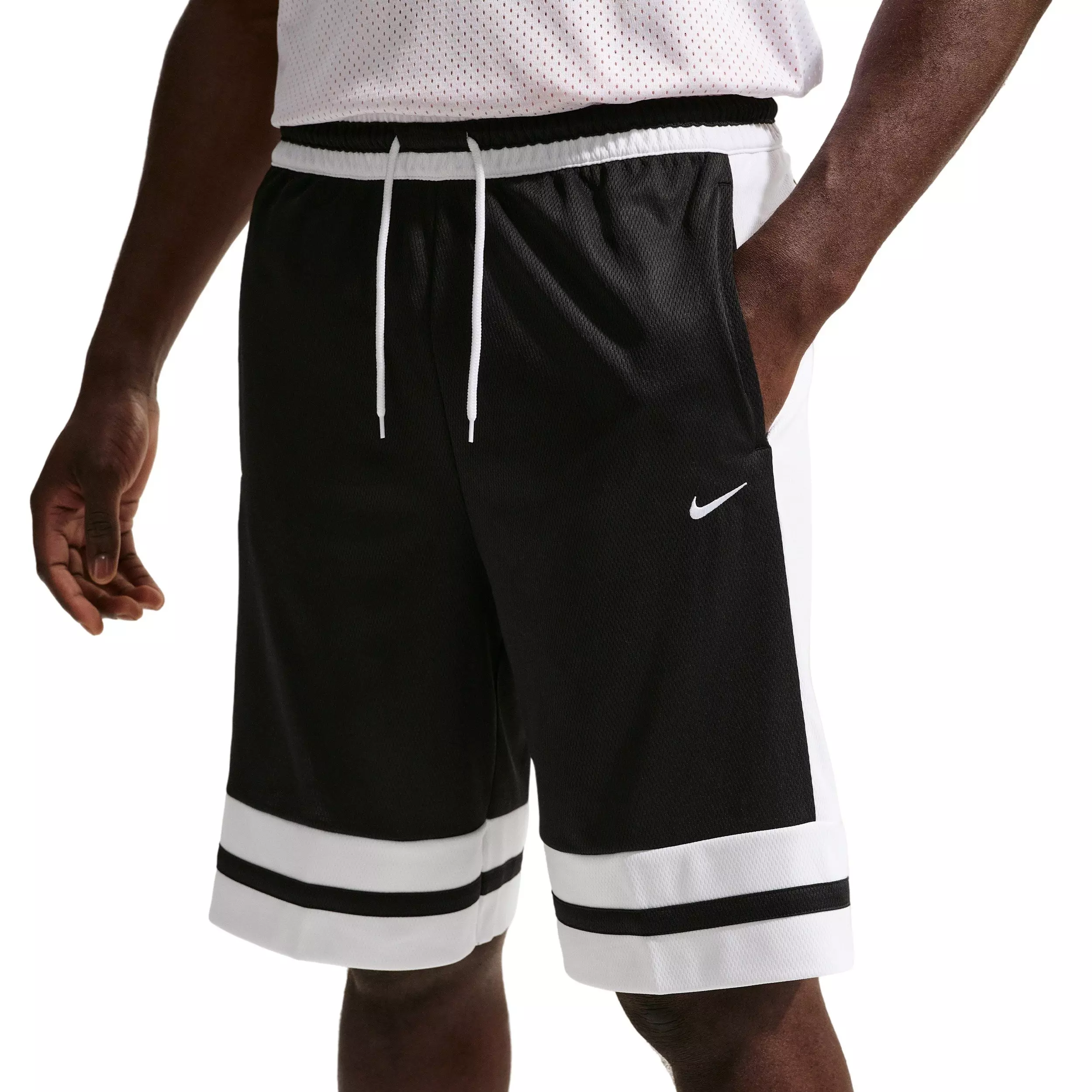 Nike Men's Dri-FIT 10" Game Classic Basketball Shorts - BLACK/WHITE