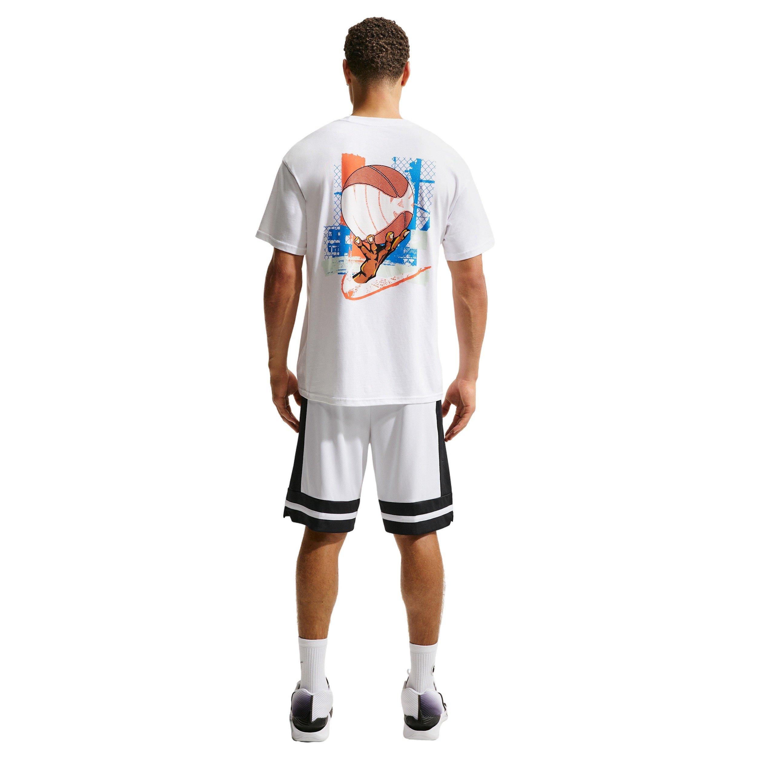 Nike Men's Dri-FIT 10" Game Classic Basketball Shorts - WHITE/BLACK Thumbnail View 2