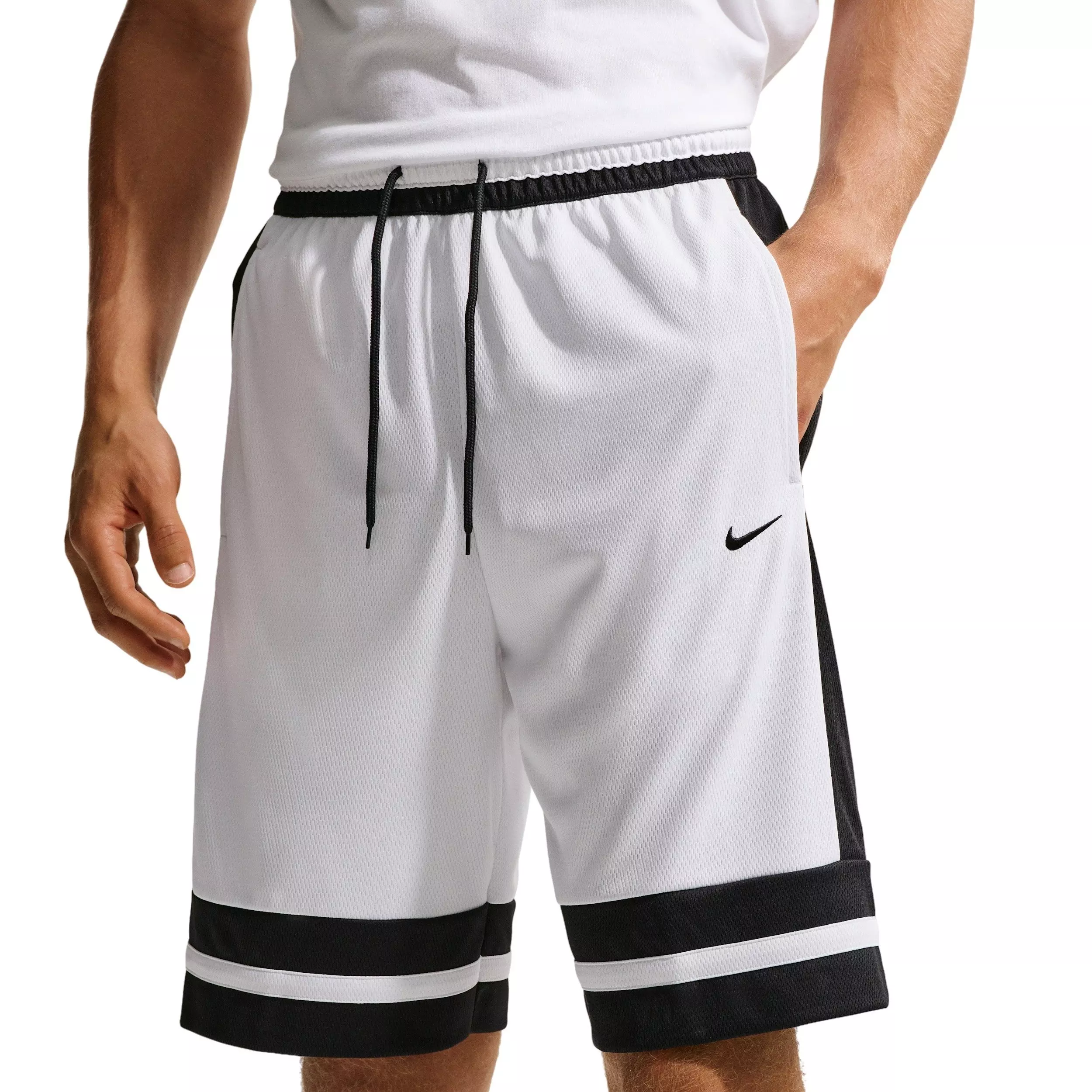 Nike Men's Dri-FIT 10" Game Classic Basketball Shorts - WHITE/BLACK