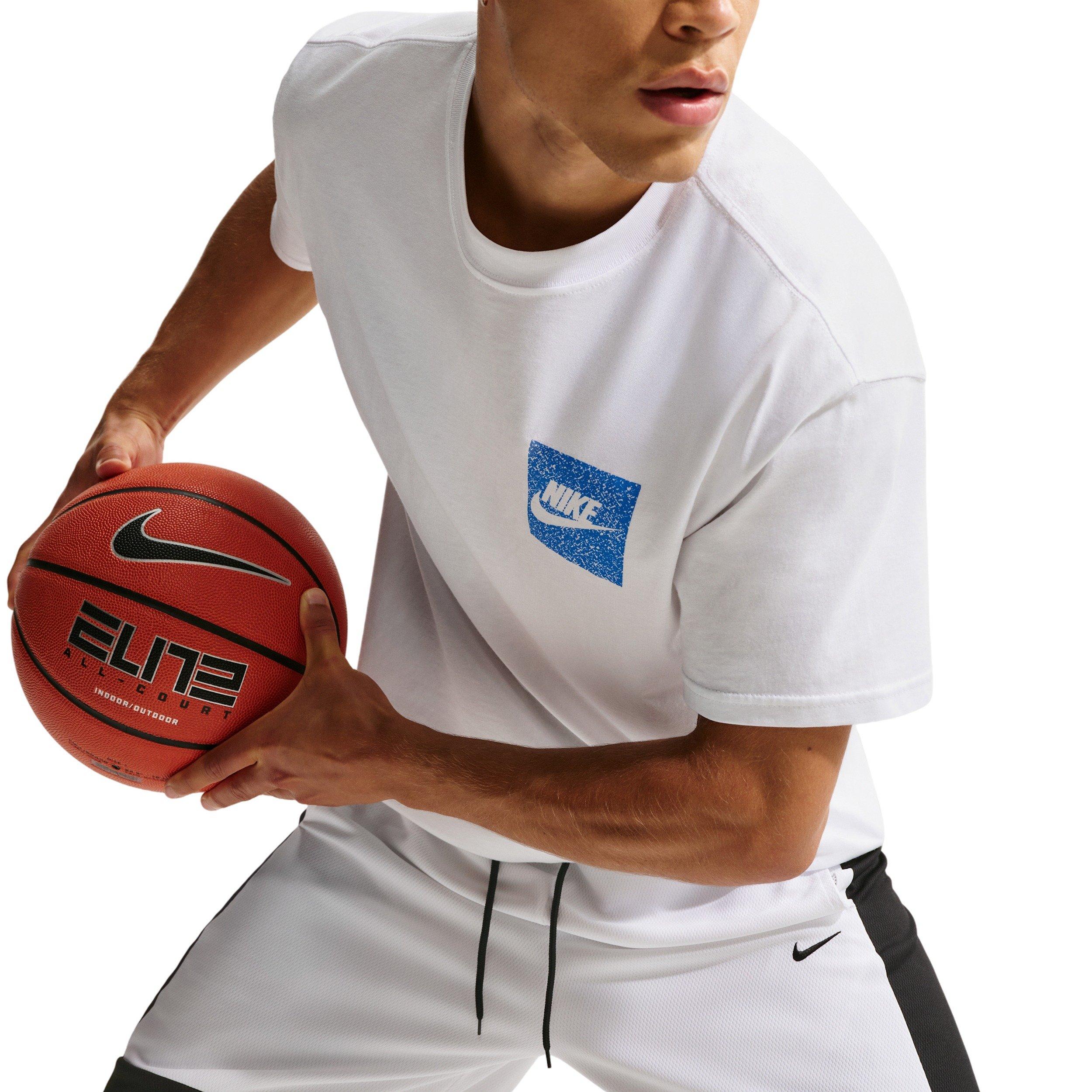 Nike Men's Dri-FIT 10" Game Classic Basketball Shorts - WHITE/BLACK Thumbnail View 5